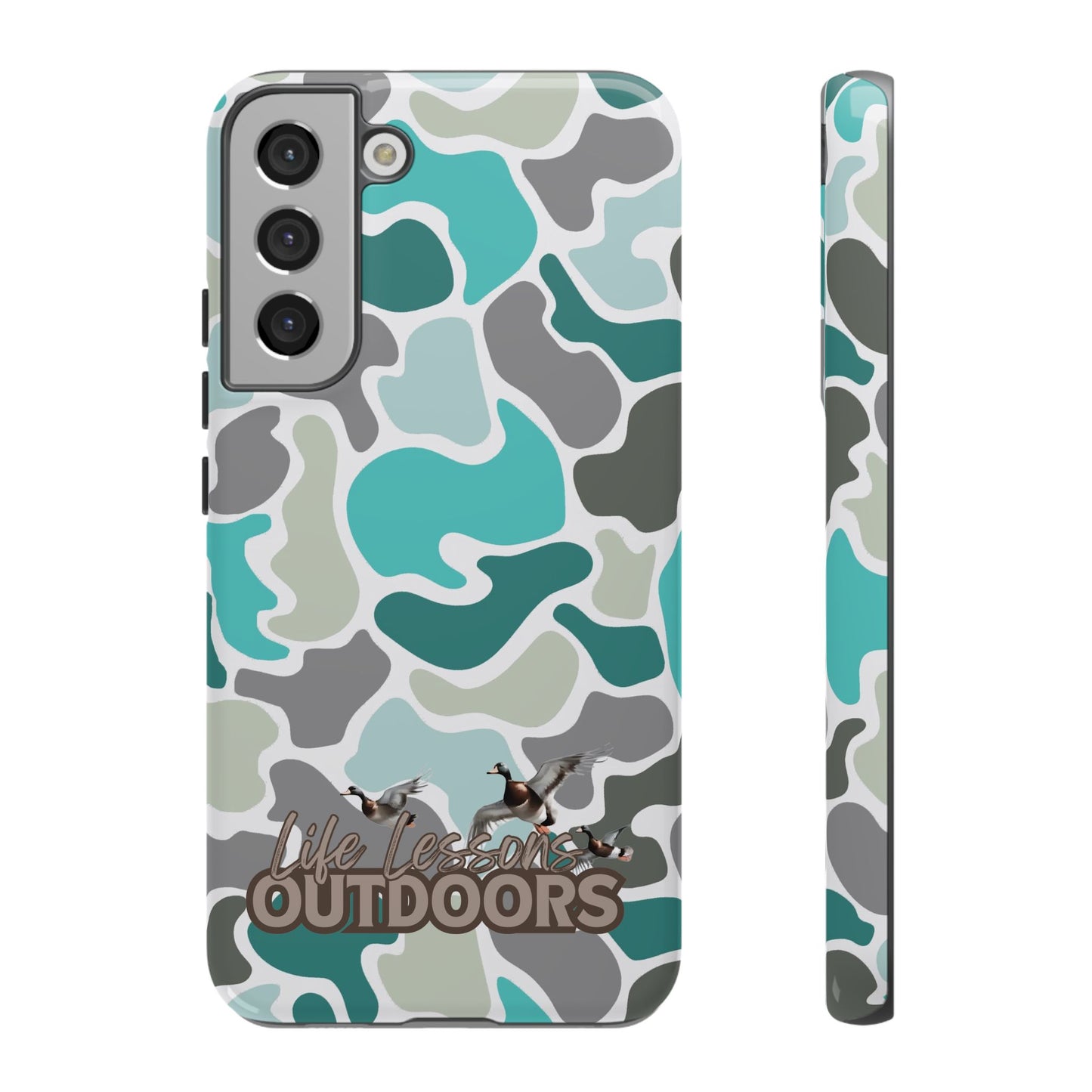 Turqoise old school camo Phone Case - Life Lessons Outdoors
