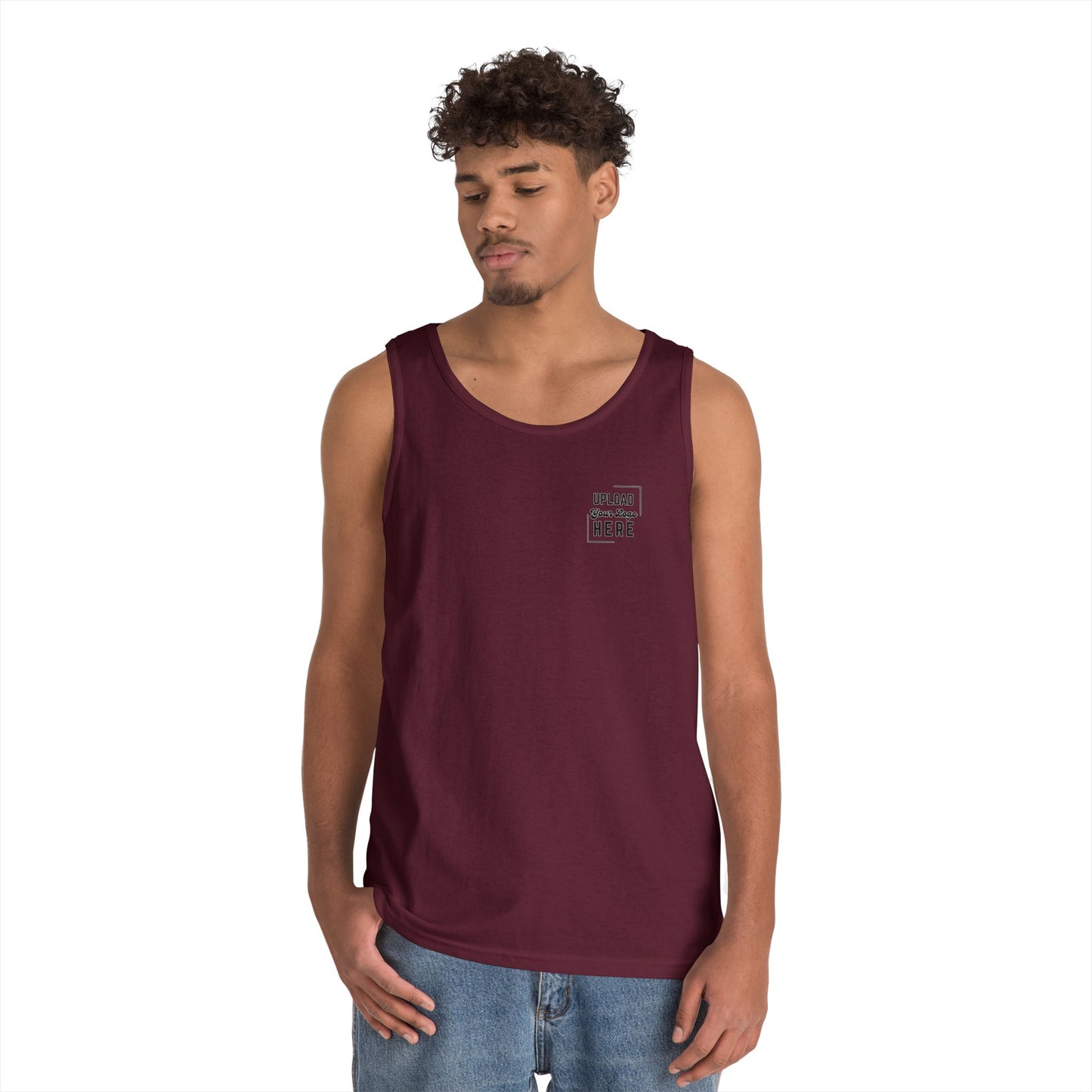 Gildan Unisex Customizable Tank - Small Left Logo + Back