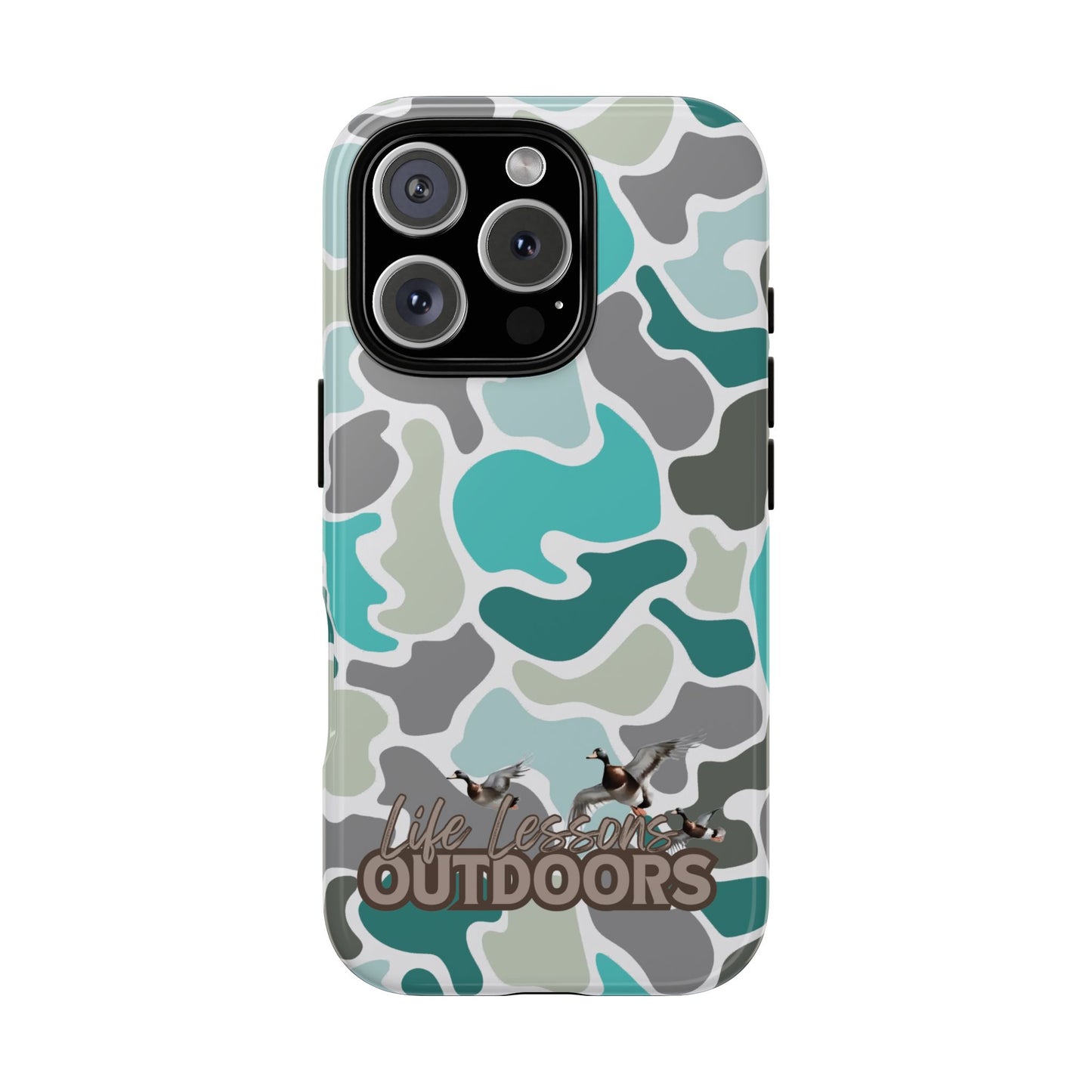 Turqoise old school camo Phone Case - Life Lessons Outdoors