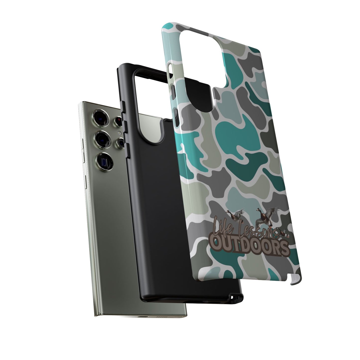 Turqoise old school camo Phone Case - Life Lessons Outdoors