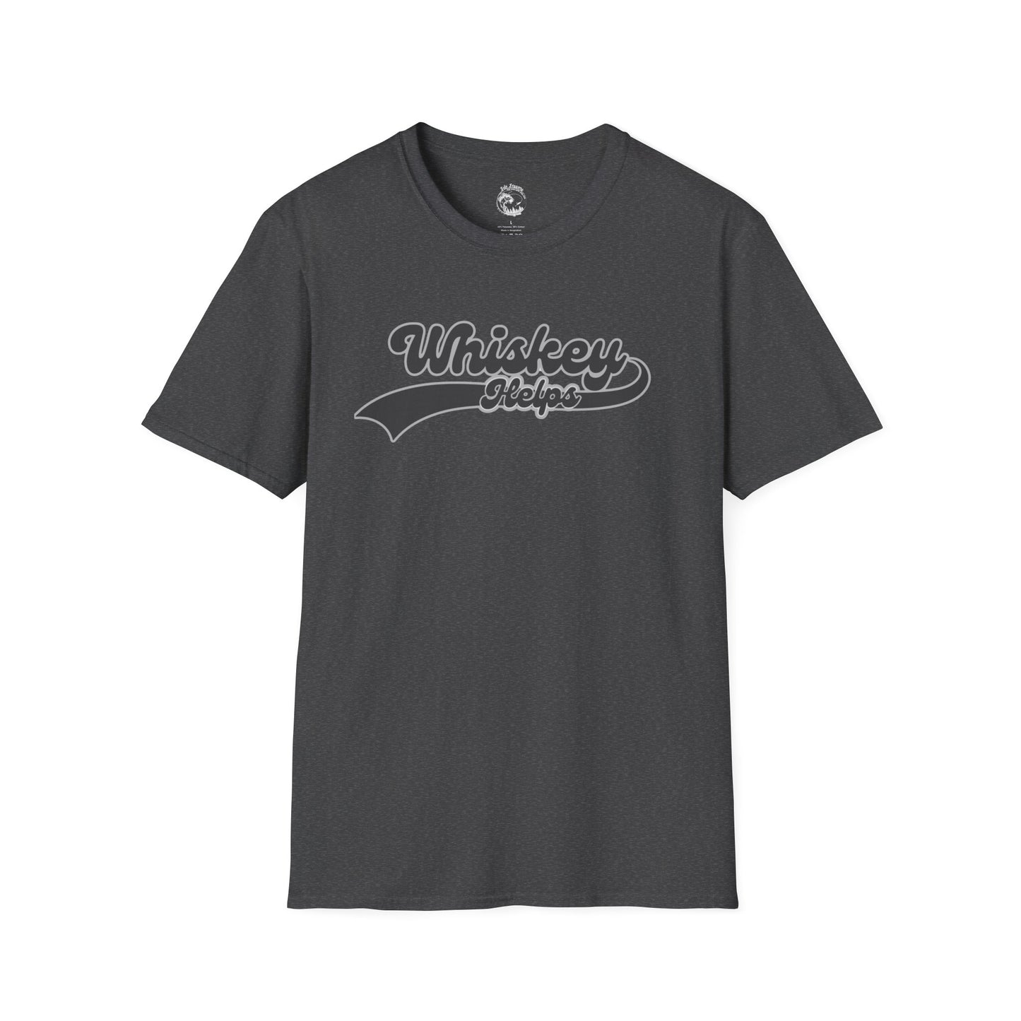 Whiskey Helps Unisex Softstyle T-Shirt - Fun Casual Tee for Whiskey Lovers