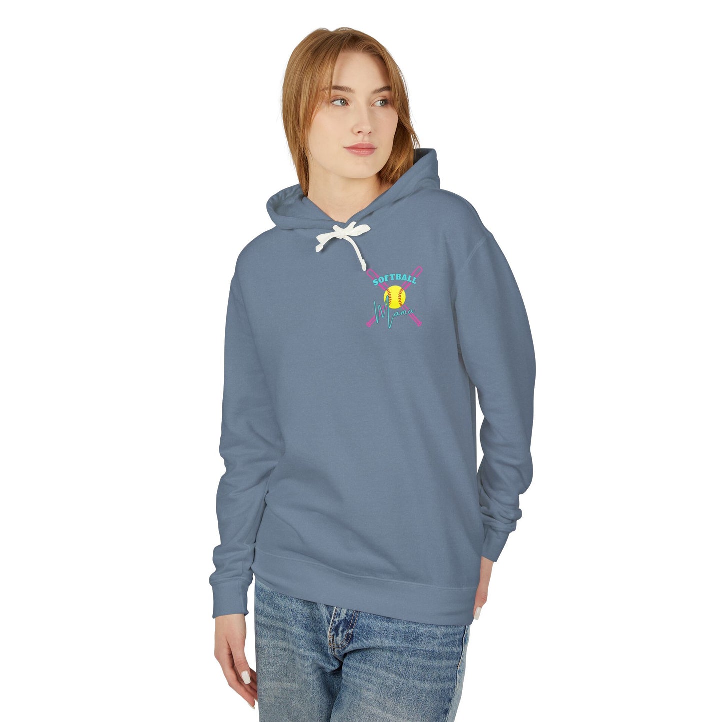 Fun Softball Mama Hoodie – Lightweight Unisex Sweatshirt for Game Days
