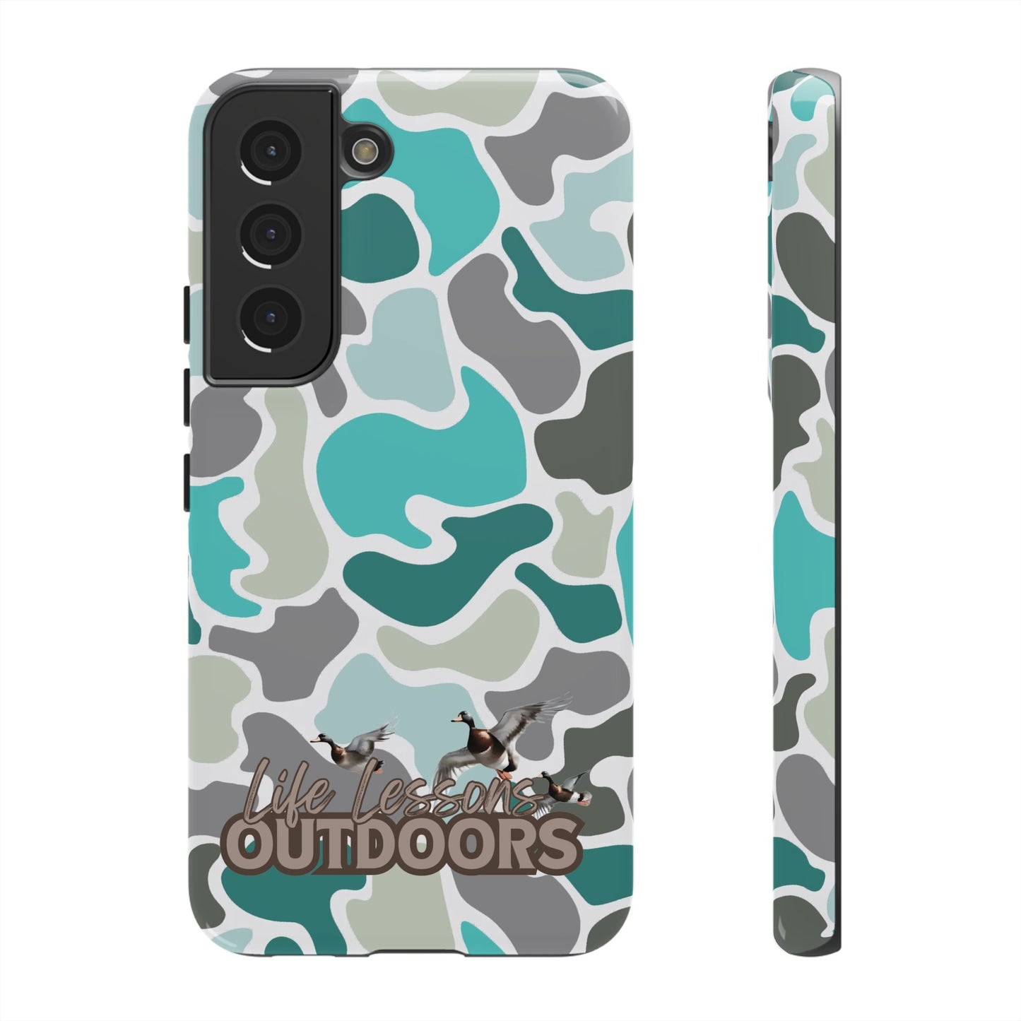 Turqoise old school camo Phone Case - Life Lessons Outdoors