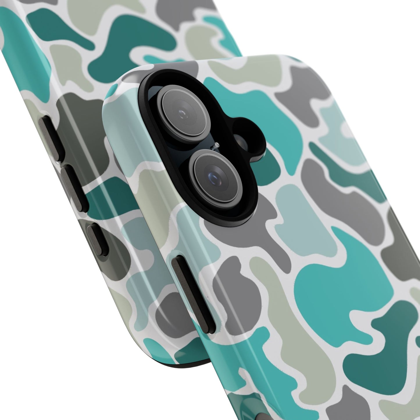 Turqoise old school camo Phone Case - Life Lessons Outdoors