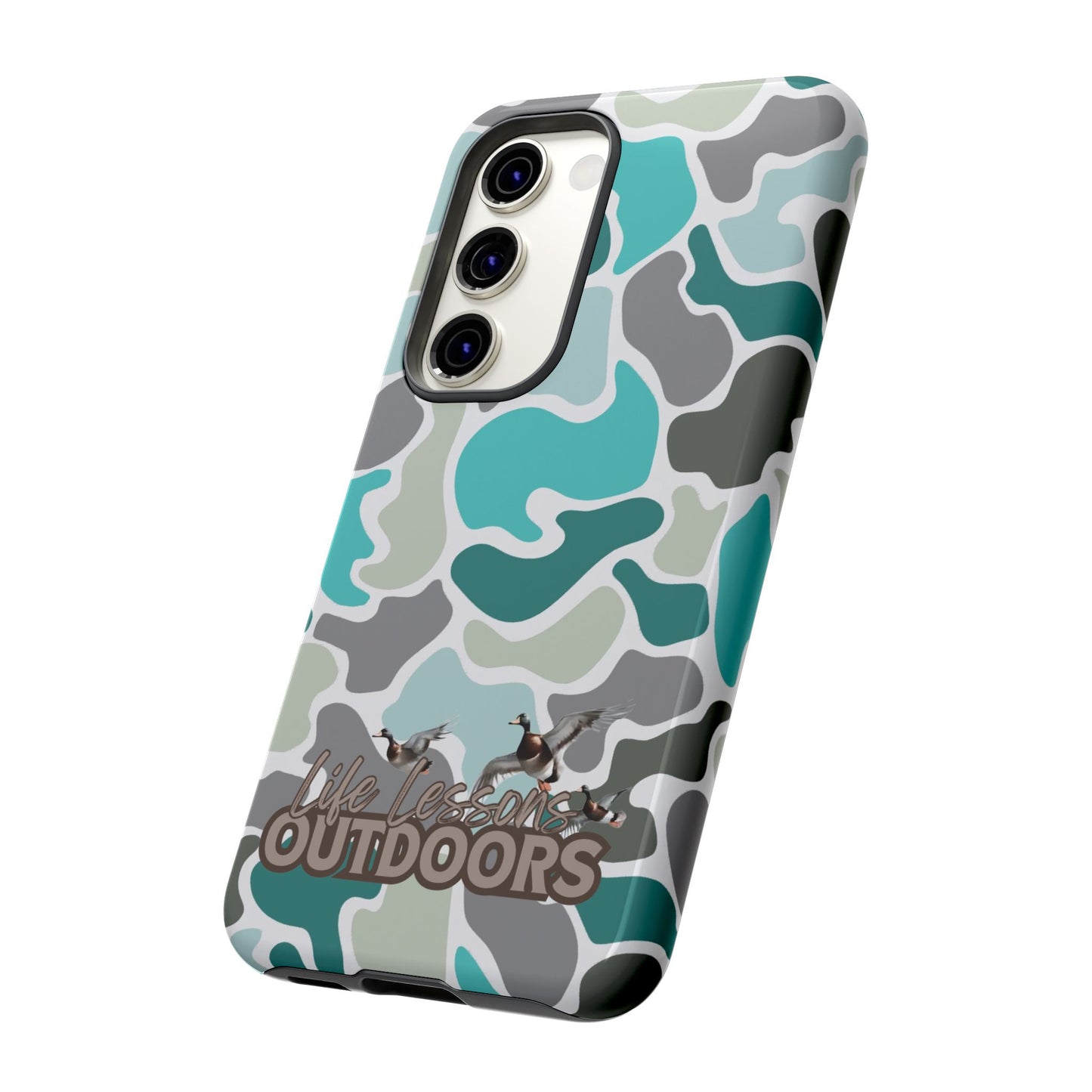 Turqoise old school camo Phone Case - Life Lessons Outdoors