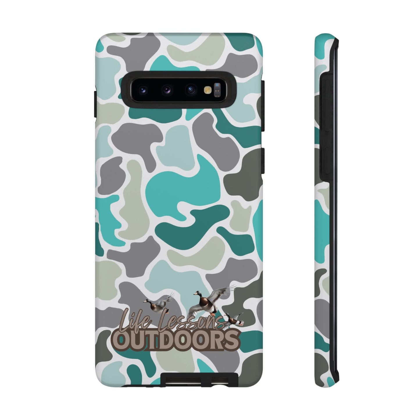 Turqoise old school camo Phone Case - Life Lessons Outdoors