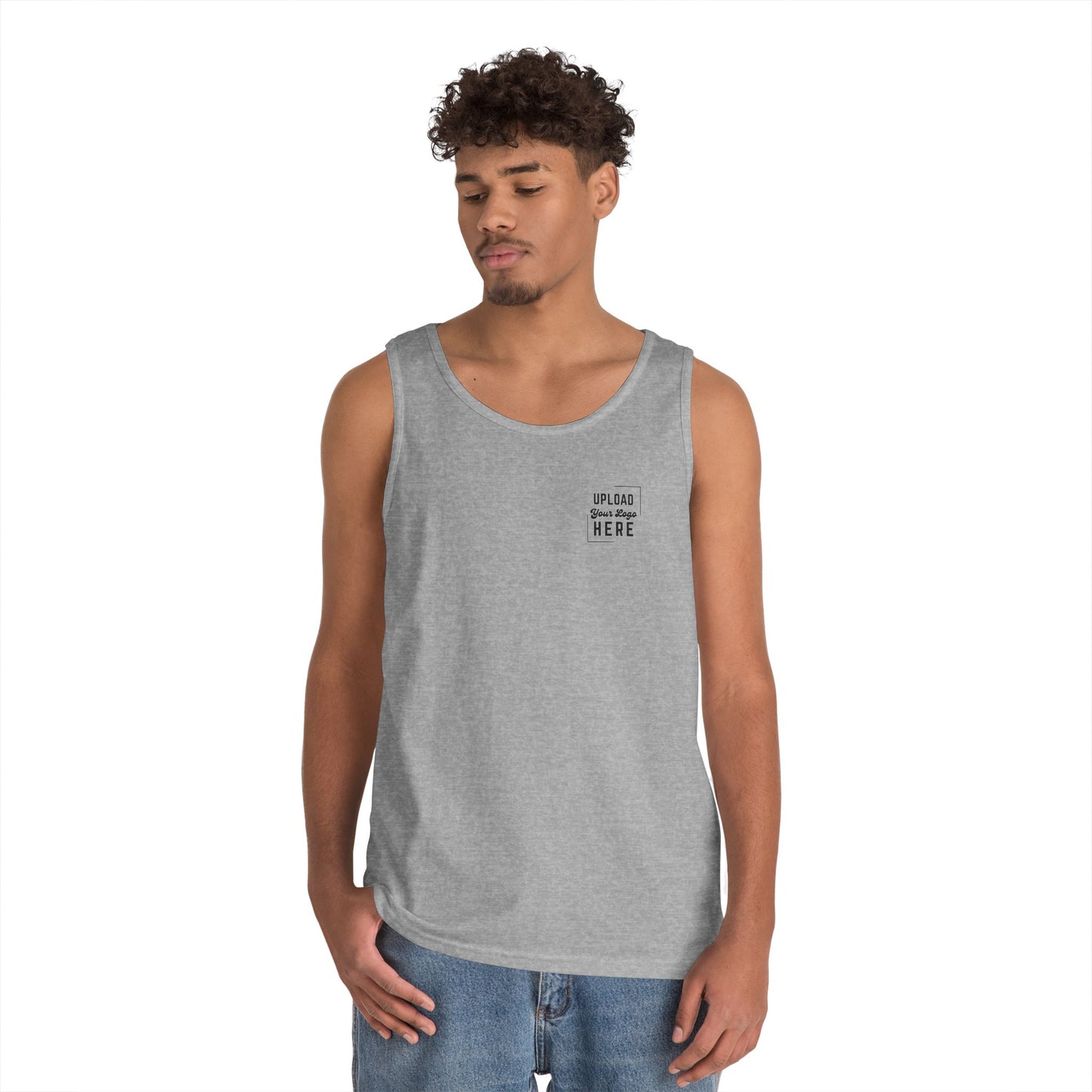 Gildan Unisex Customizable Tank - Small Left Logo + Back