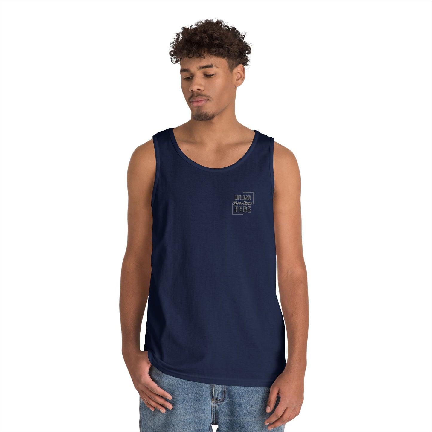 Gildan Unisex Customizable Tank - Small Left Logo + Back
