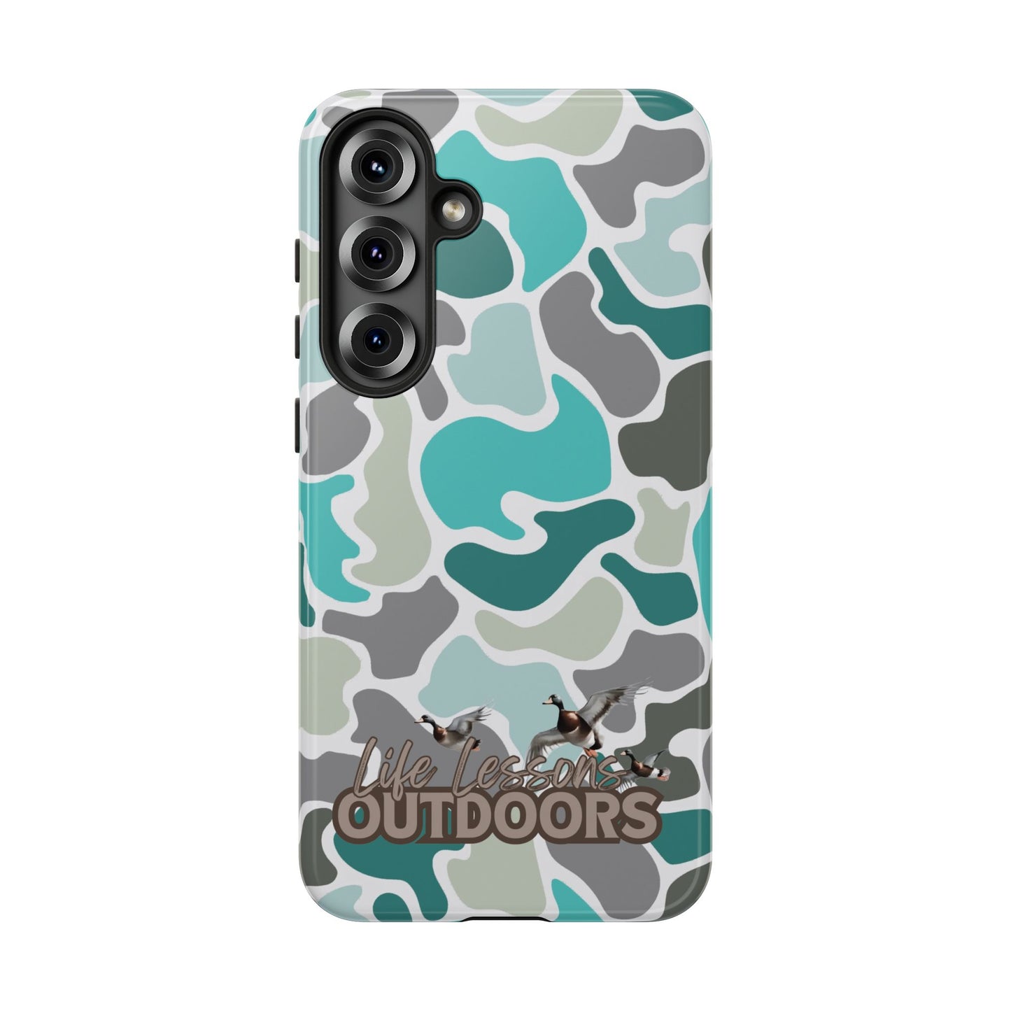 Turqoise old school camo Phone Case - Life Lessons Outdoors