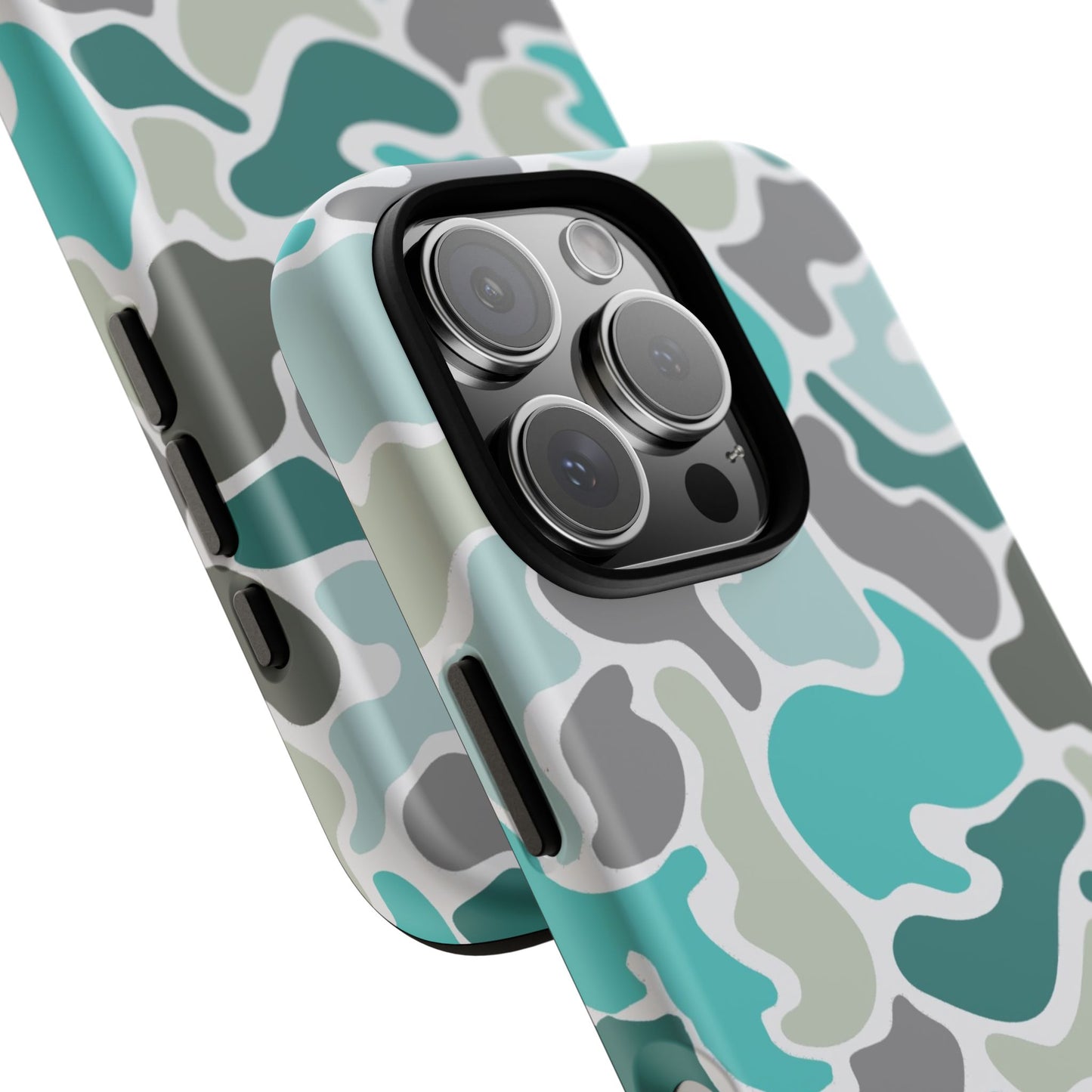 Turqoise old school camo Phone Case - Life Lessons Outdoors