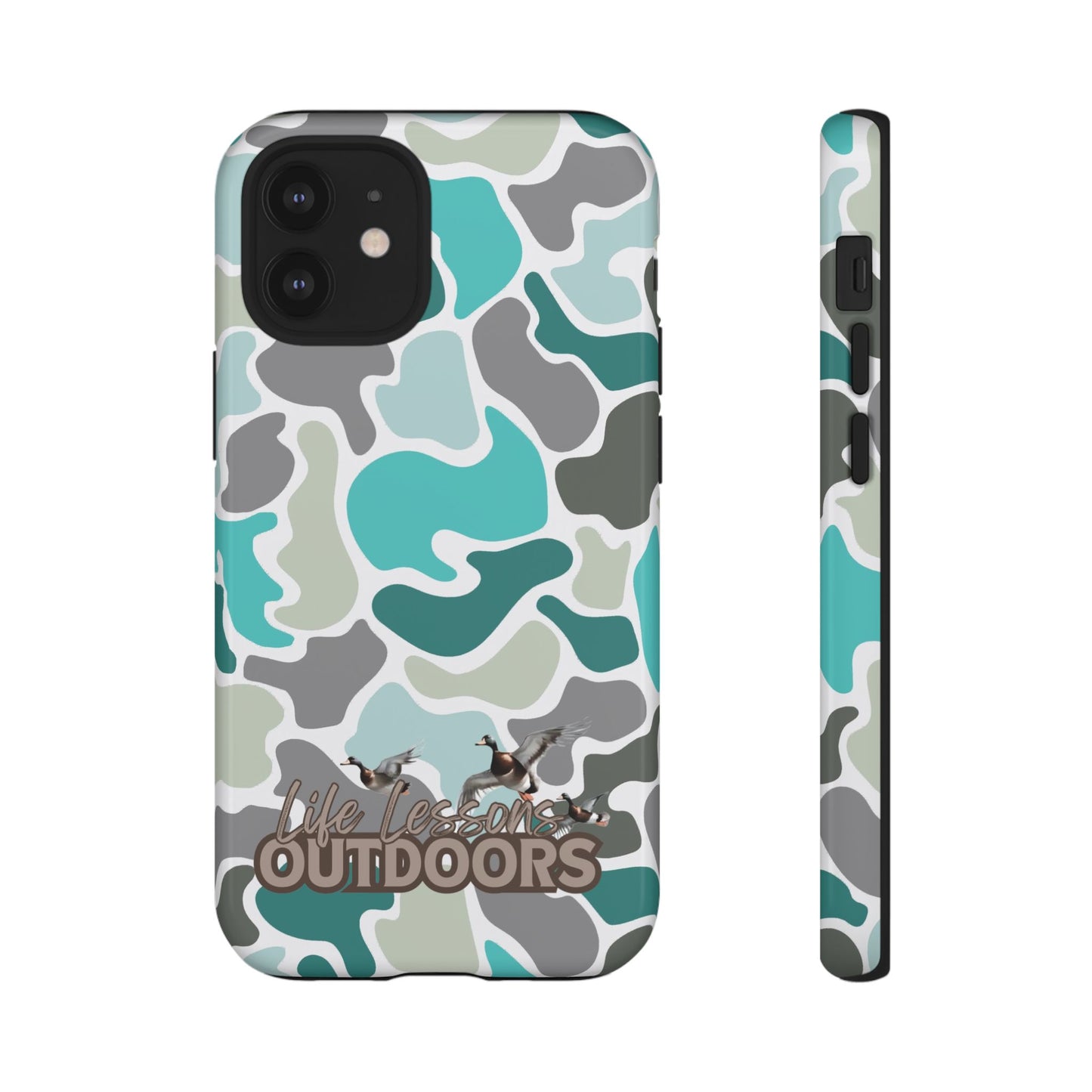 Turqoise old school camo Phone Case - Life Lessons Outdoors