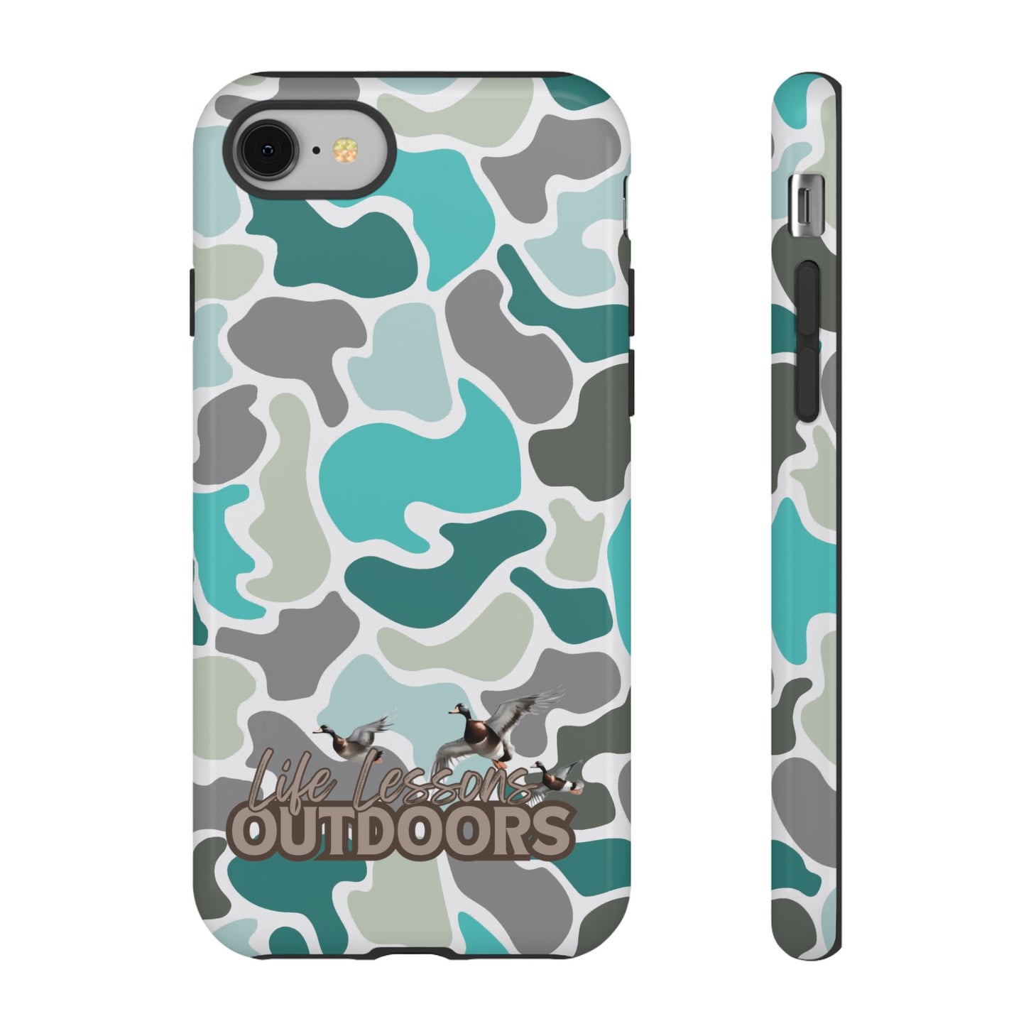 Turqoise old school camo Phone Case - Life Lessons Outdoors