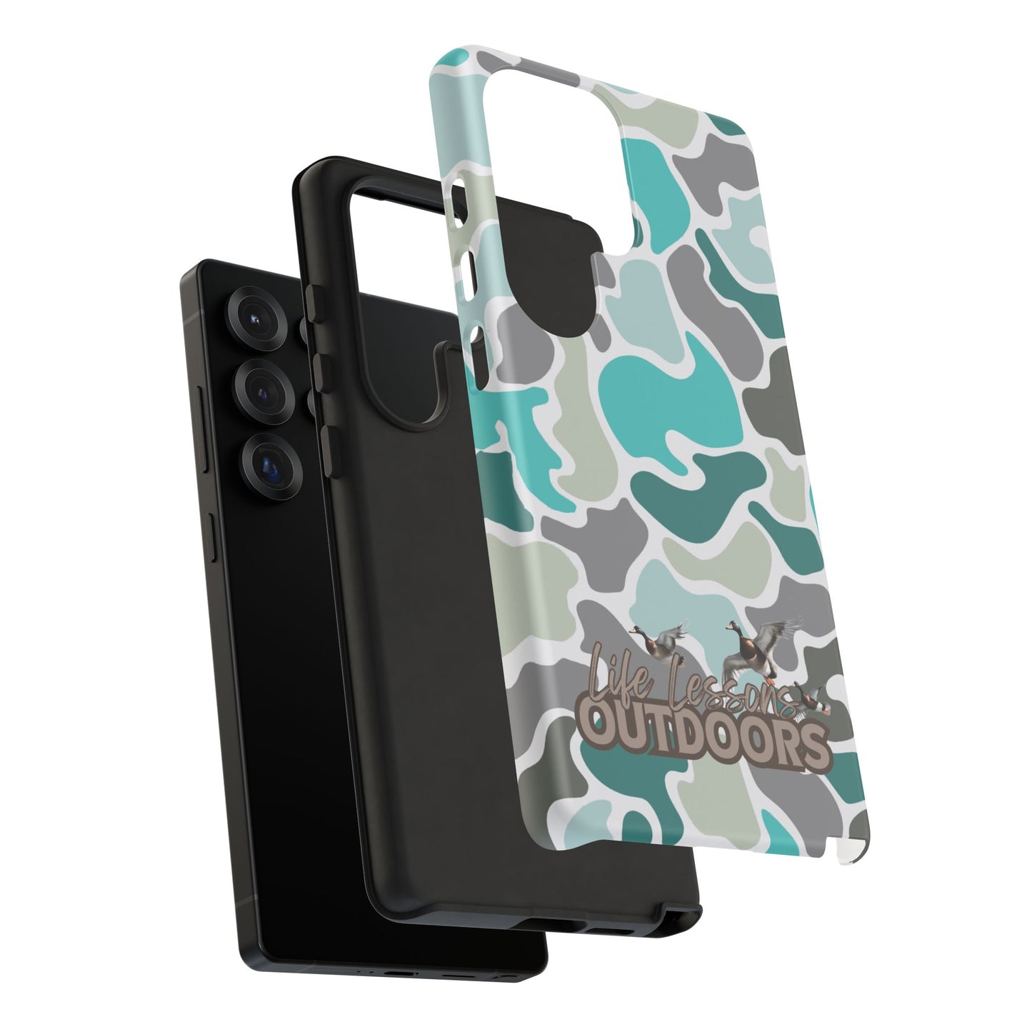 Turqoise old school camo Phone Case - Life Lessons Outdoors