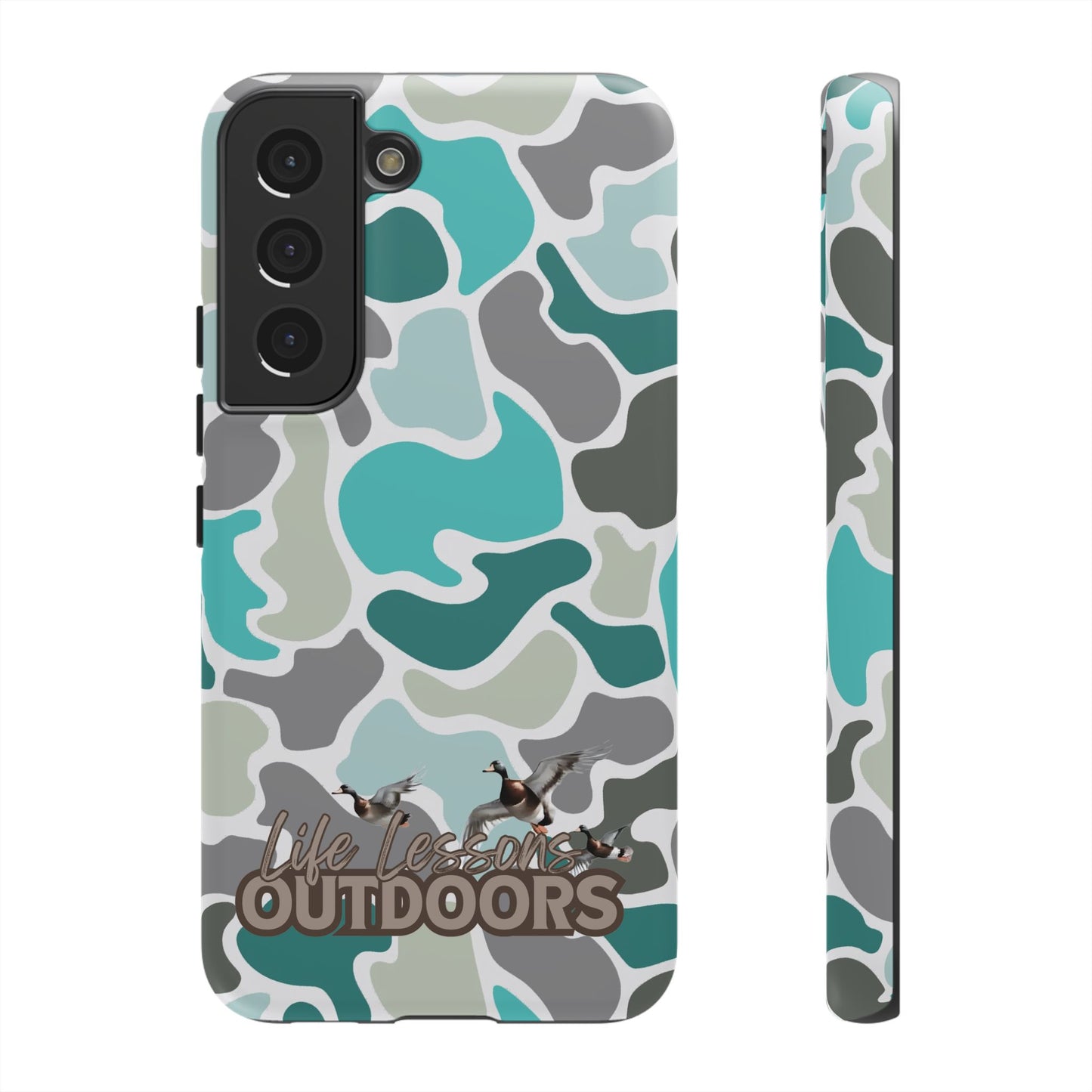 Turqoise old school camo Phone Case - Life Lessons Outdoors