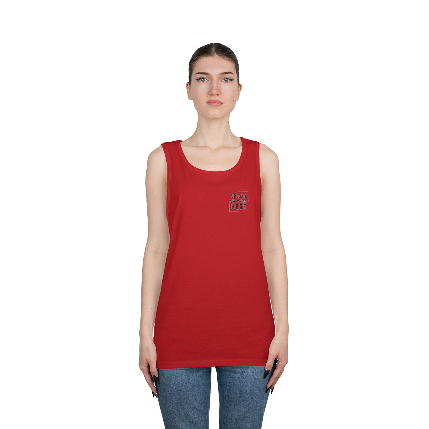 Gildan Unisex Customizable Tank - Small Left Logo + Back