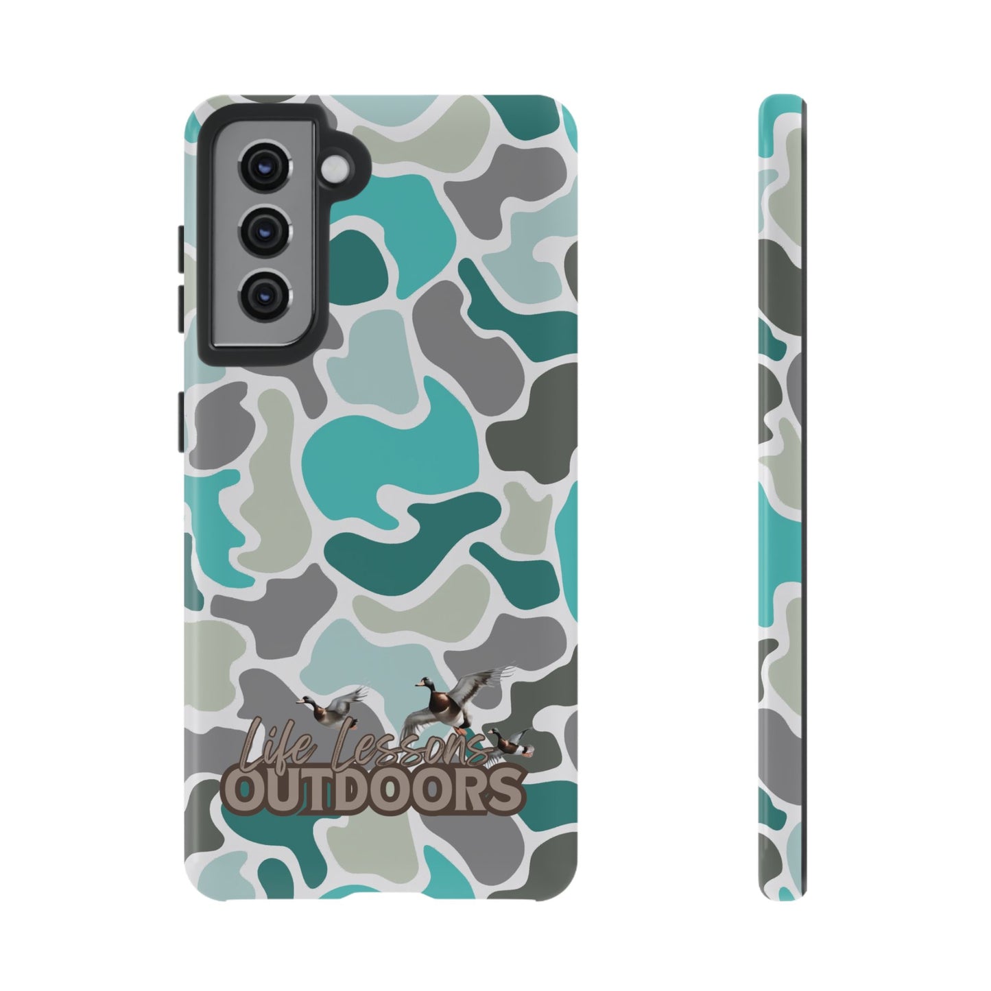 Turqoise old school camo Phone Case - Life Lessons Outdoors