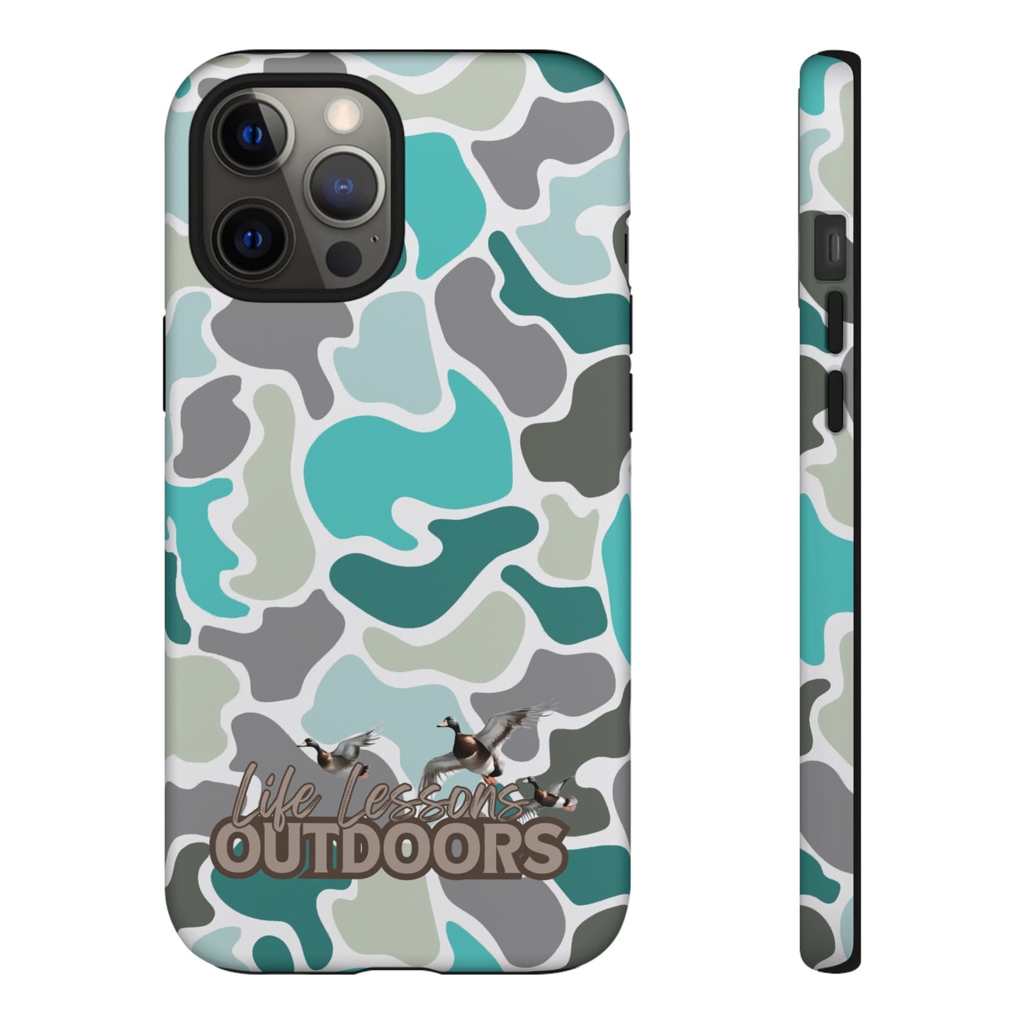 Turqoise old school camo Phone Case - Life Lessons Outdoors