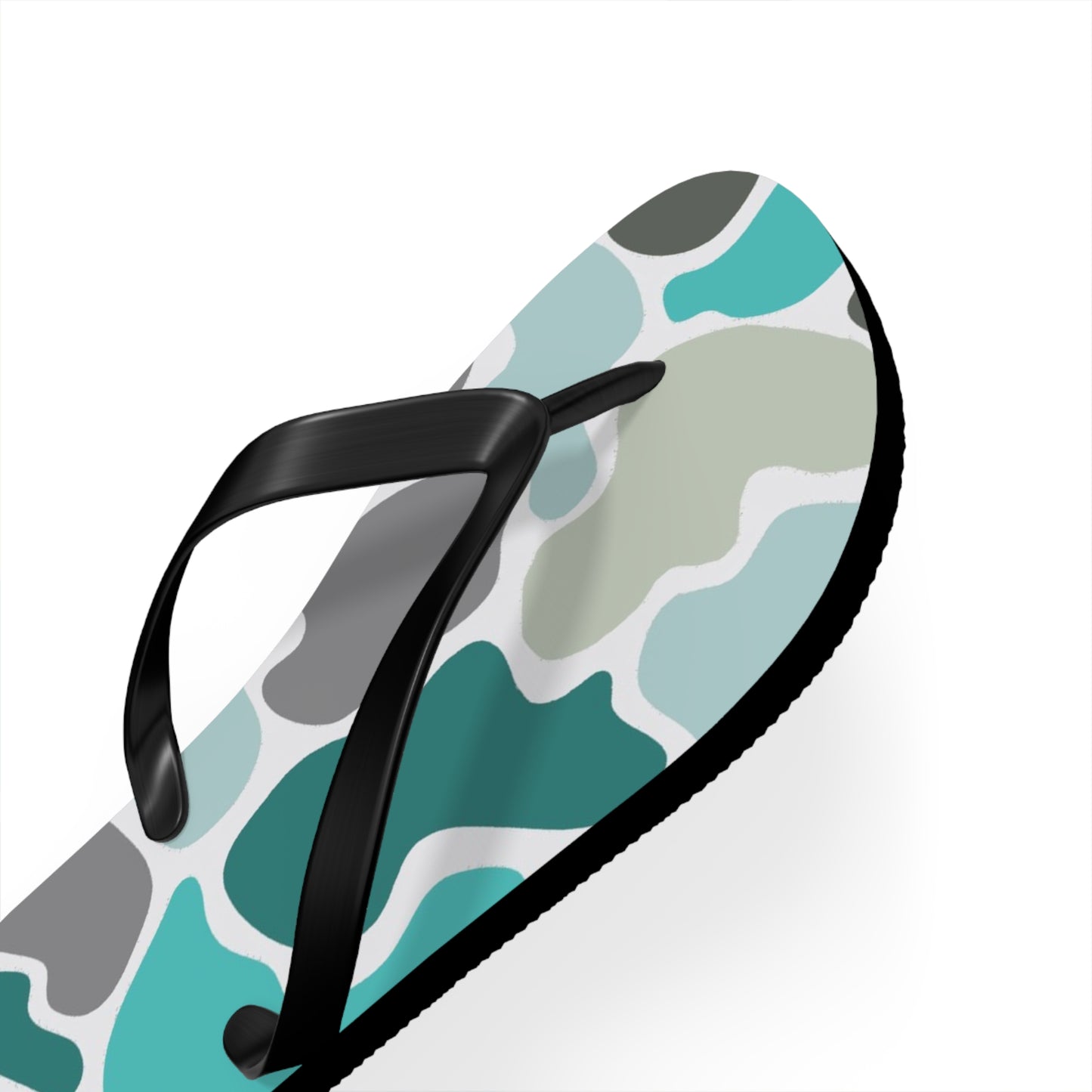 Turqois Camo Flip Flops - Comfortable Summer Sandals