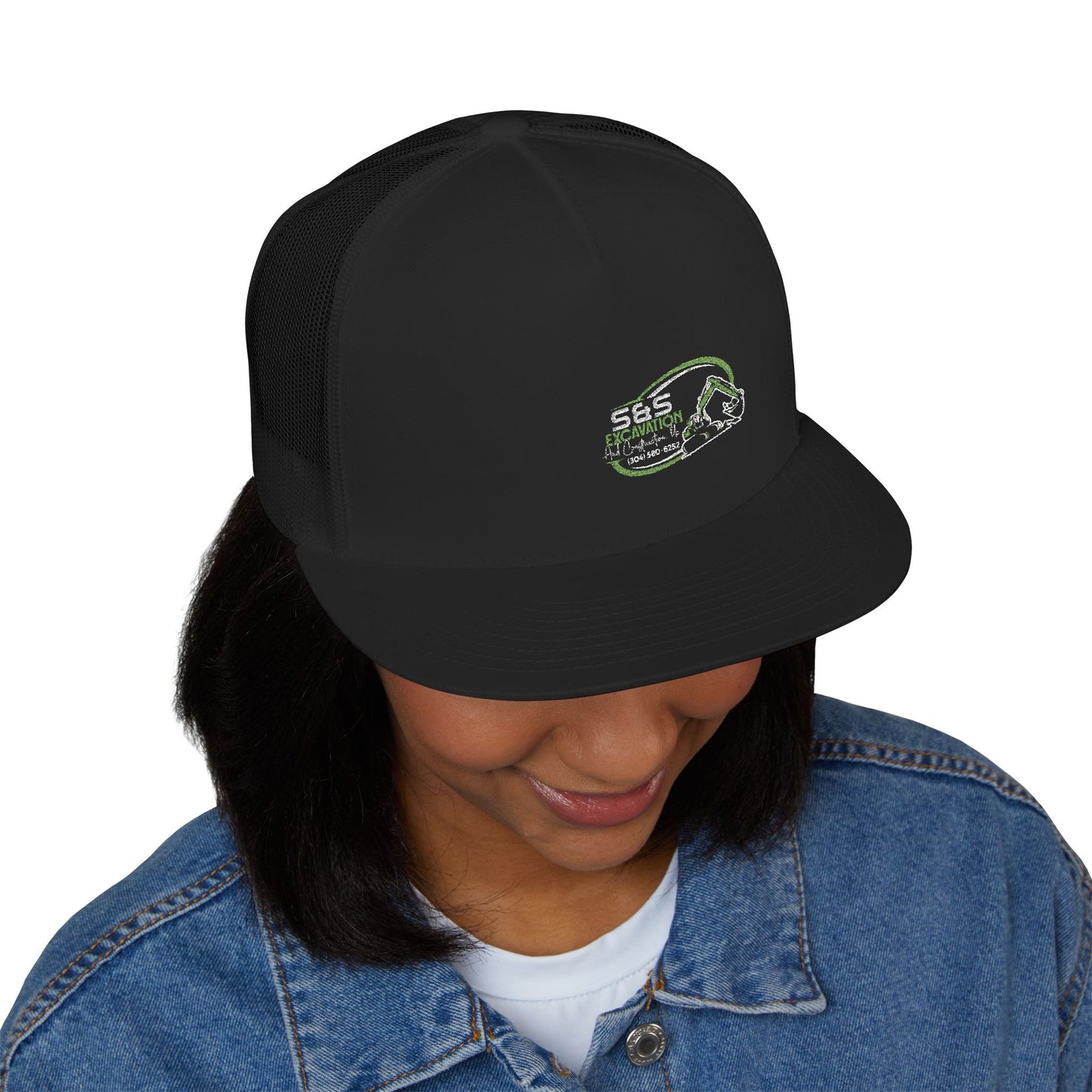 S&S Embroidered flat bill