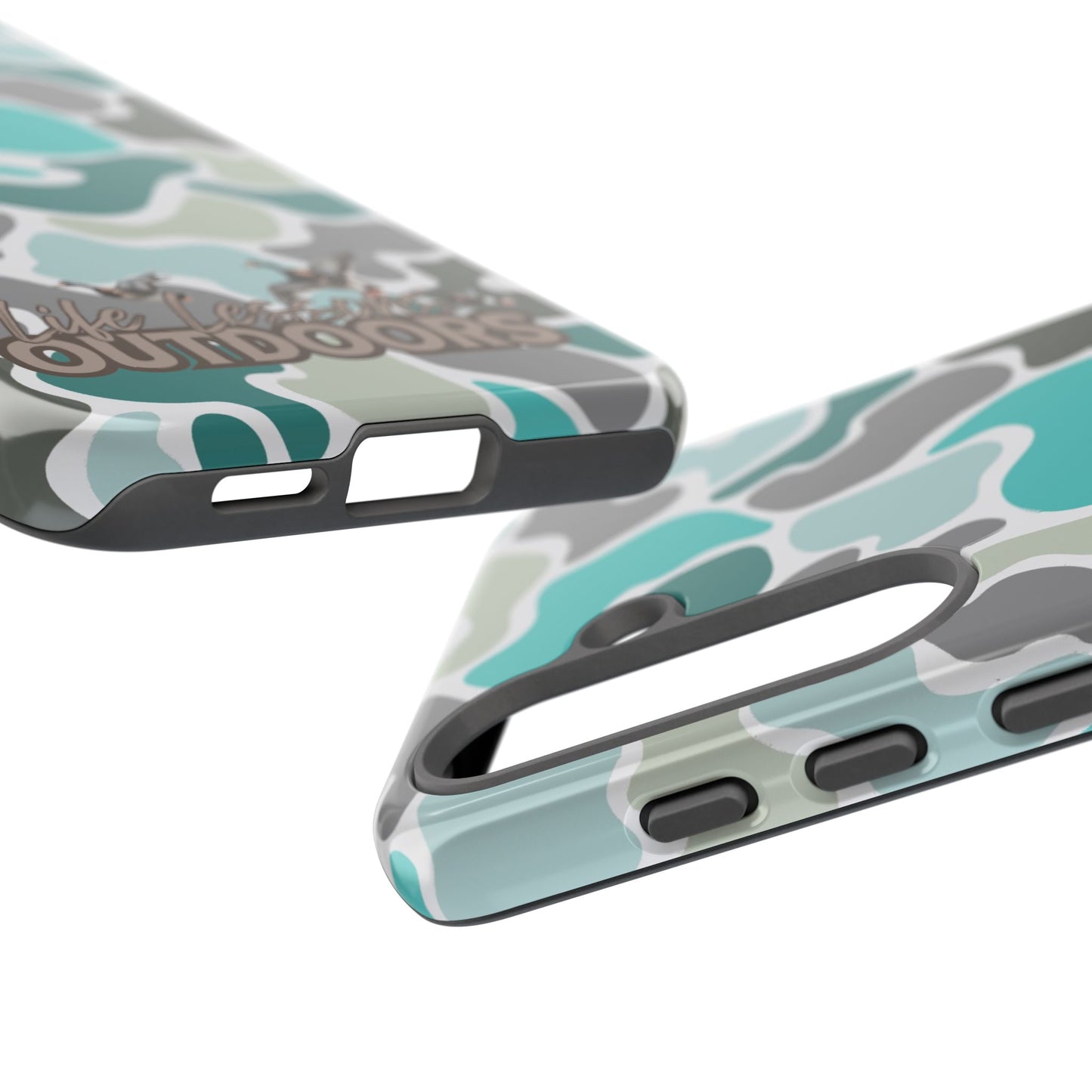 Turqoise old school camo Phone Case - Life Lessons Outdoors