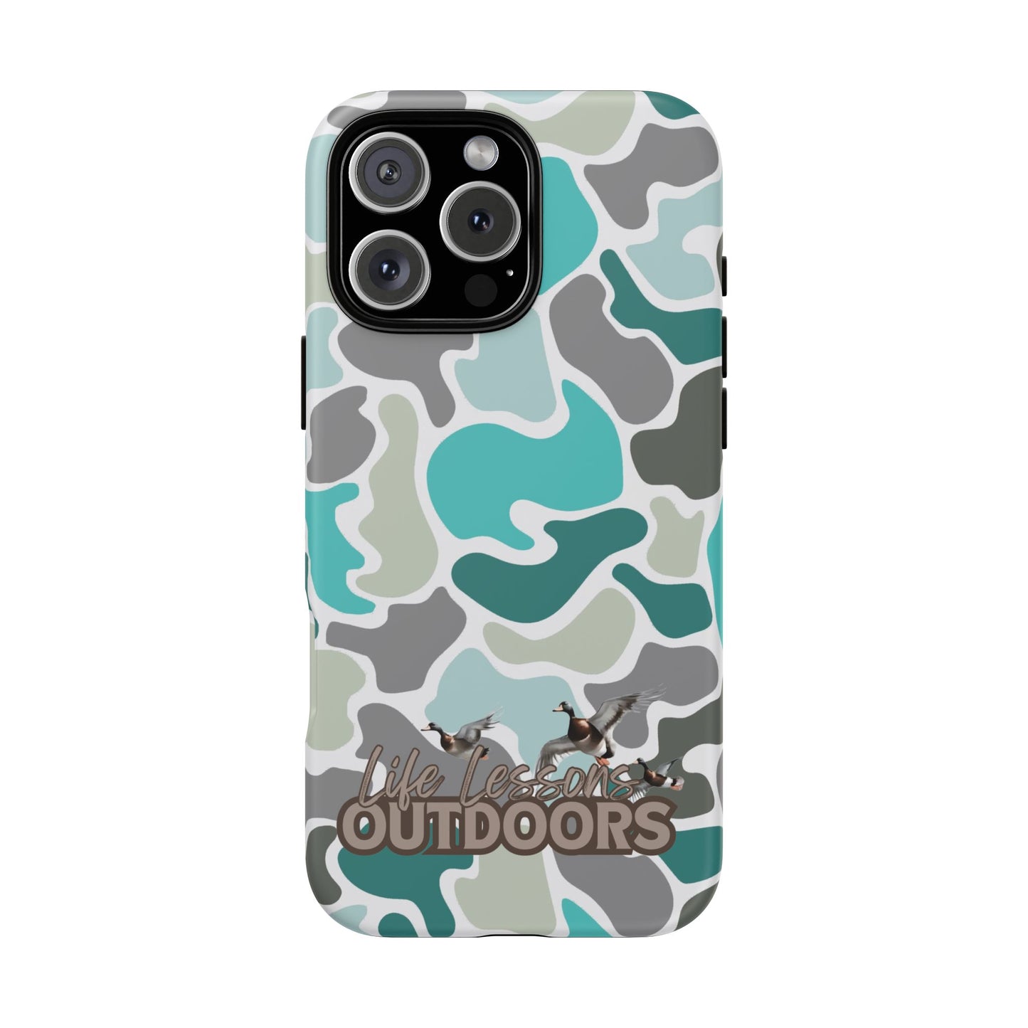Turqoise old school camo Phone Case - Life Lessons Outdoors