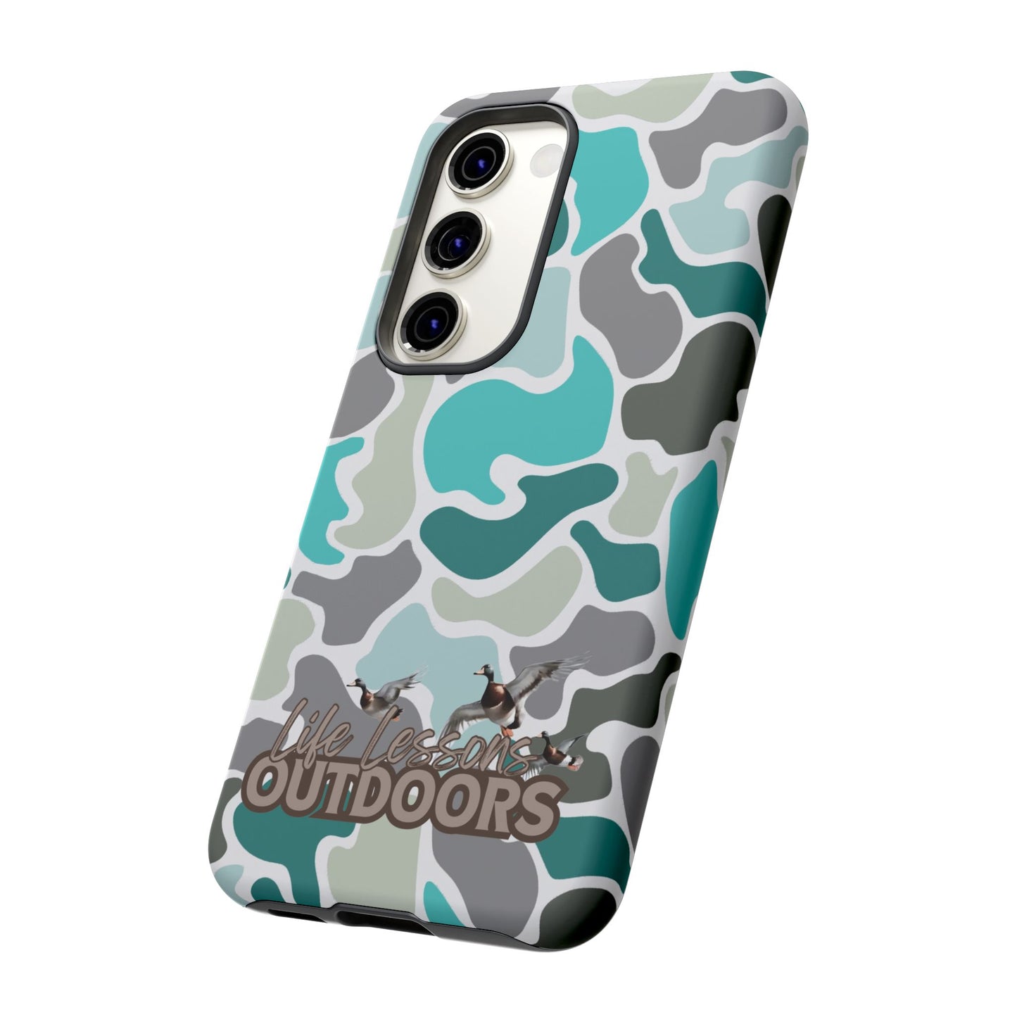 Turqoise old school camo Phone Case - Life Lessons Outdoors