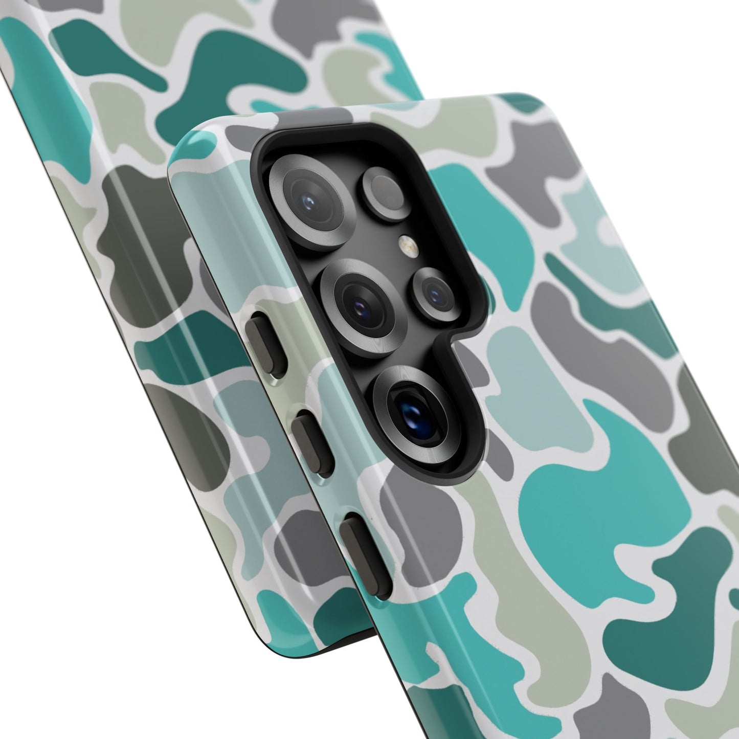 Turqoise old school camo Phone Case - Life Lessons Outdoors