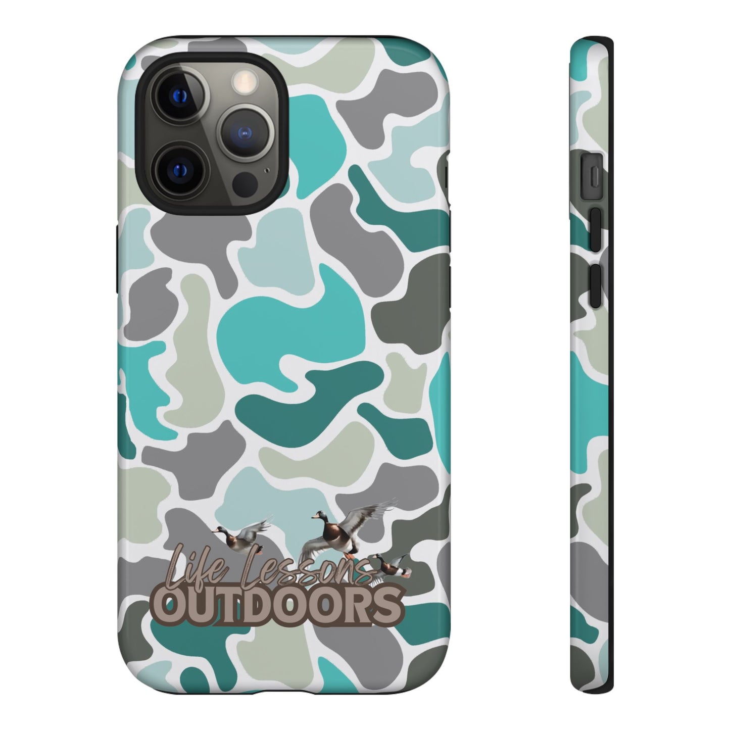 Turqoise old school camo Phone Case - Life Lessons Outdoors