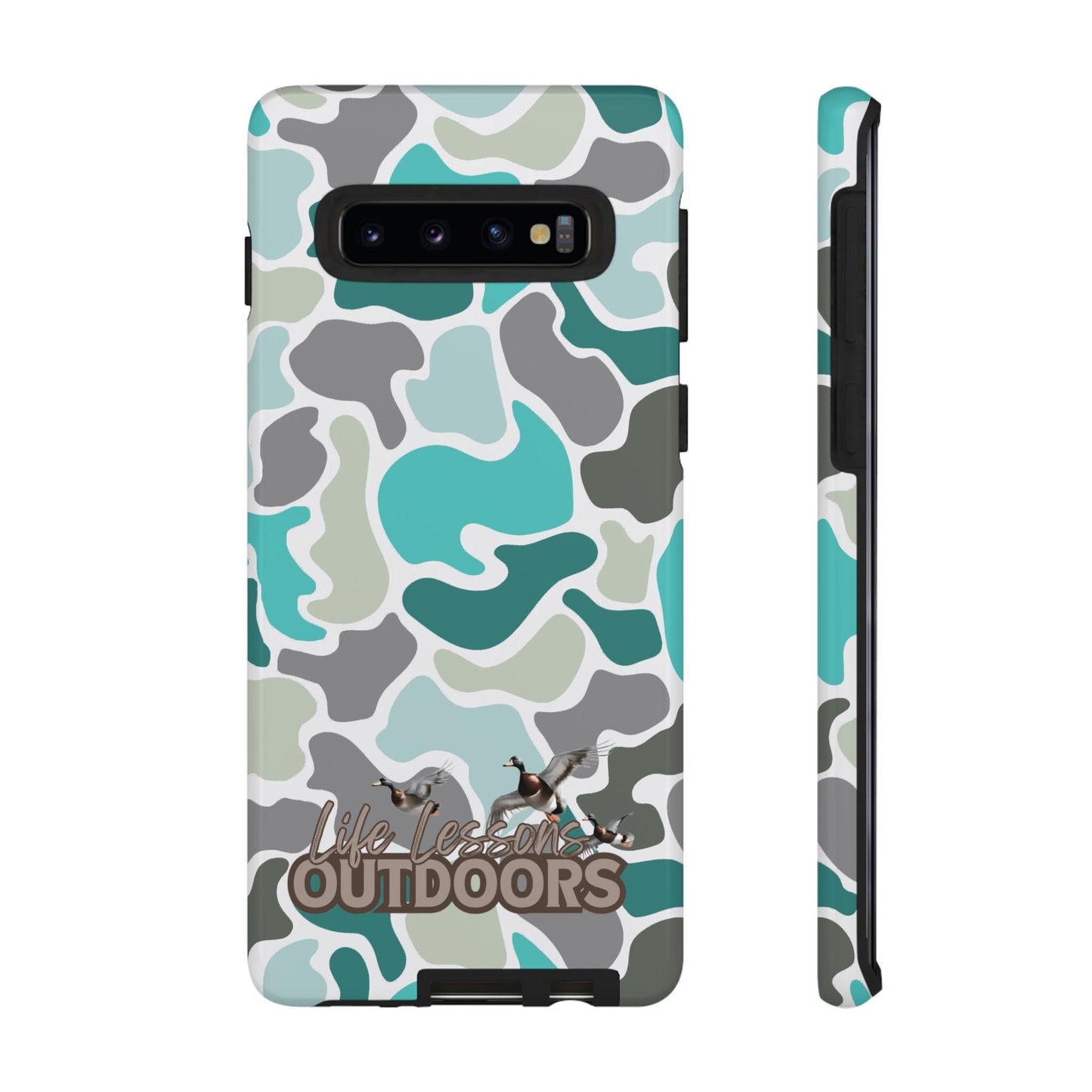 Turqoise old school camo Phone Case - Life Lessons Outdoors