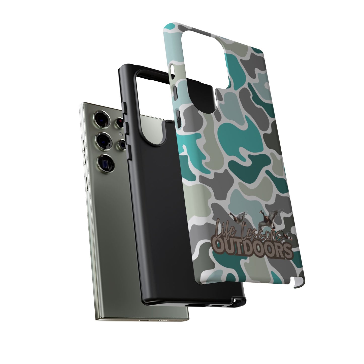 Turqoise old school camo Phone Case - Life Lessons Outdoors