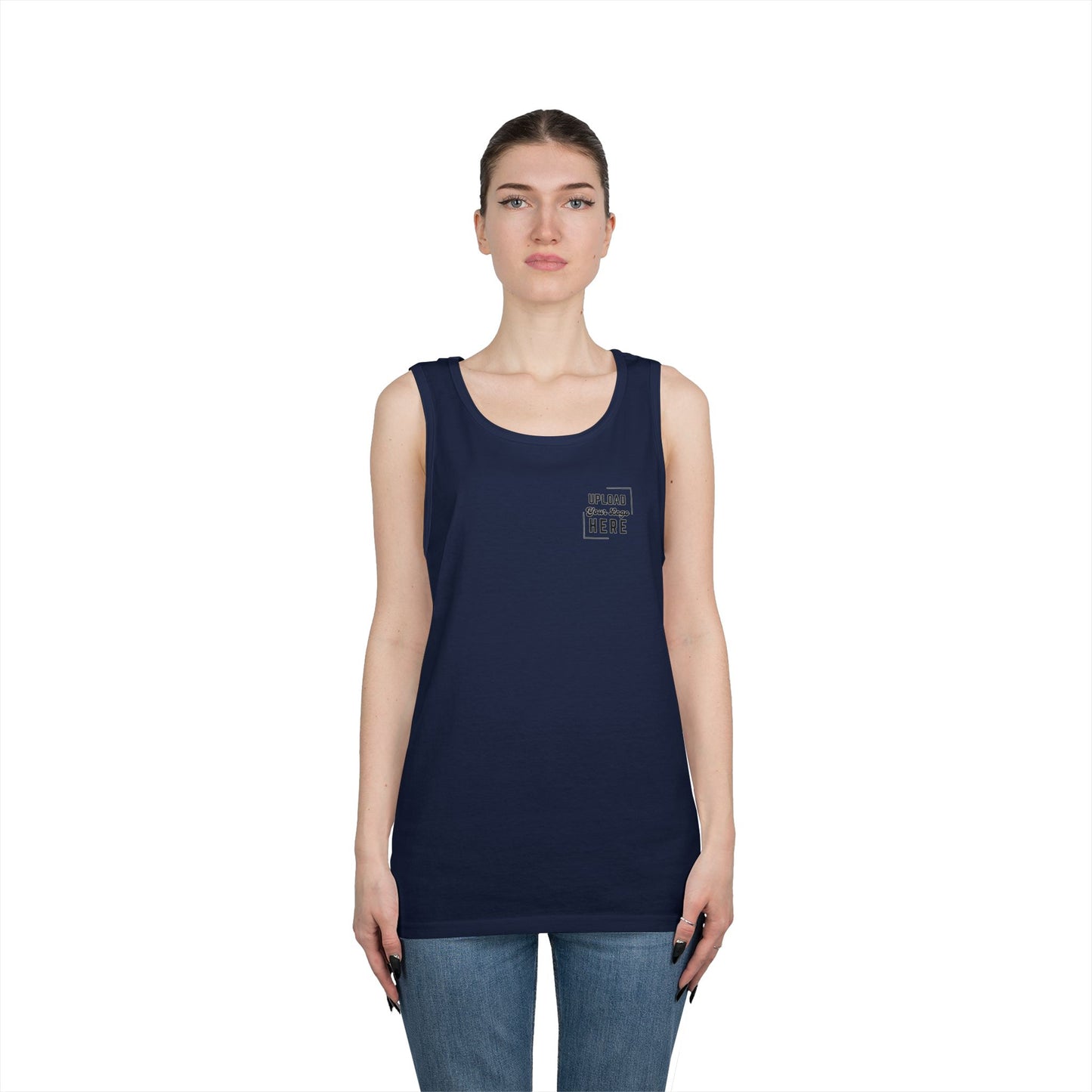 Gildan Unisex Customizable Tank - Small Left Logo + Back