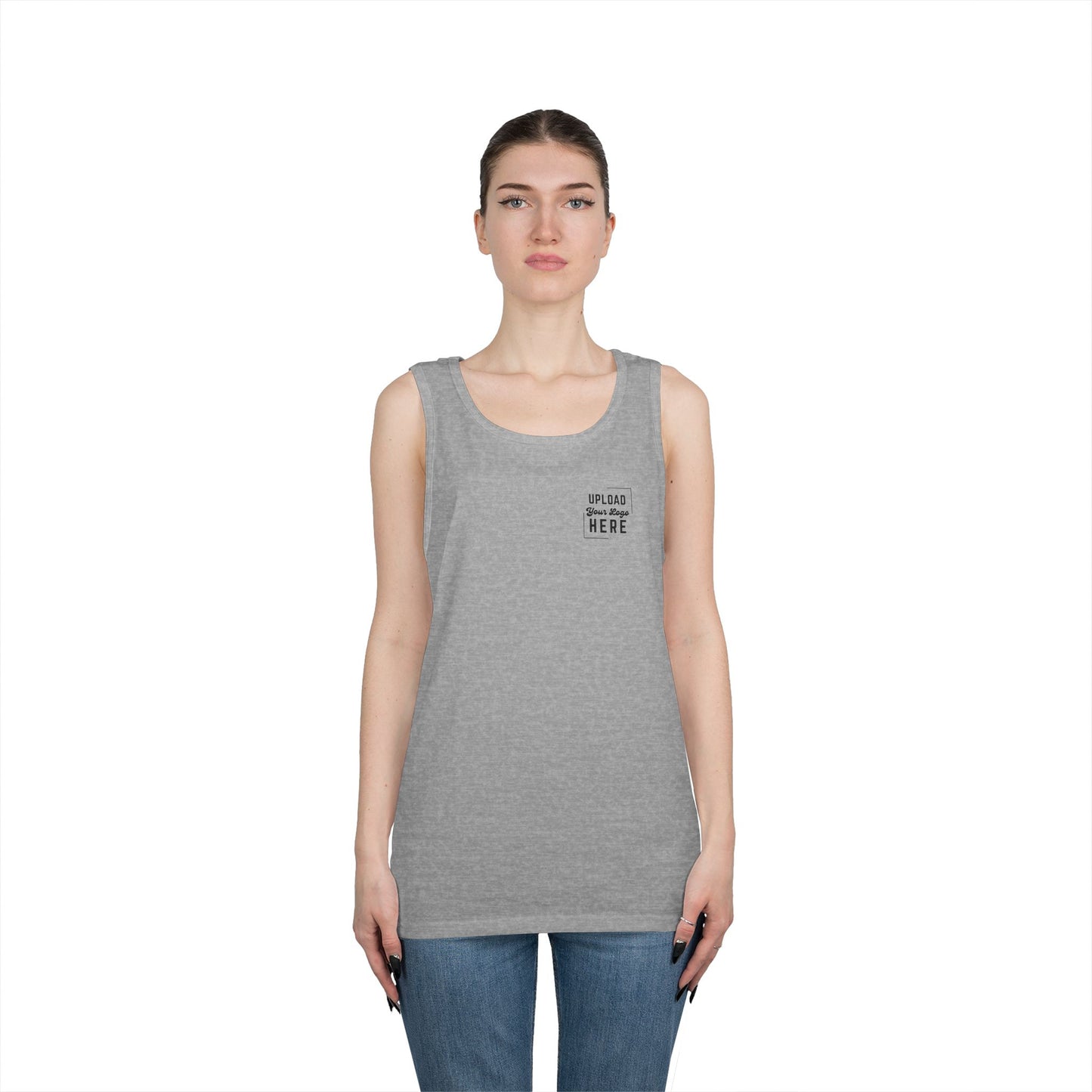Gildan Unisex Customizable Tank - Small Left Logo + Back