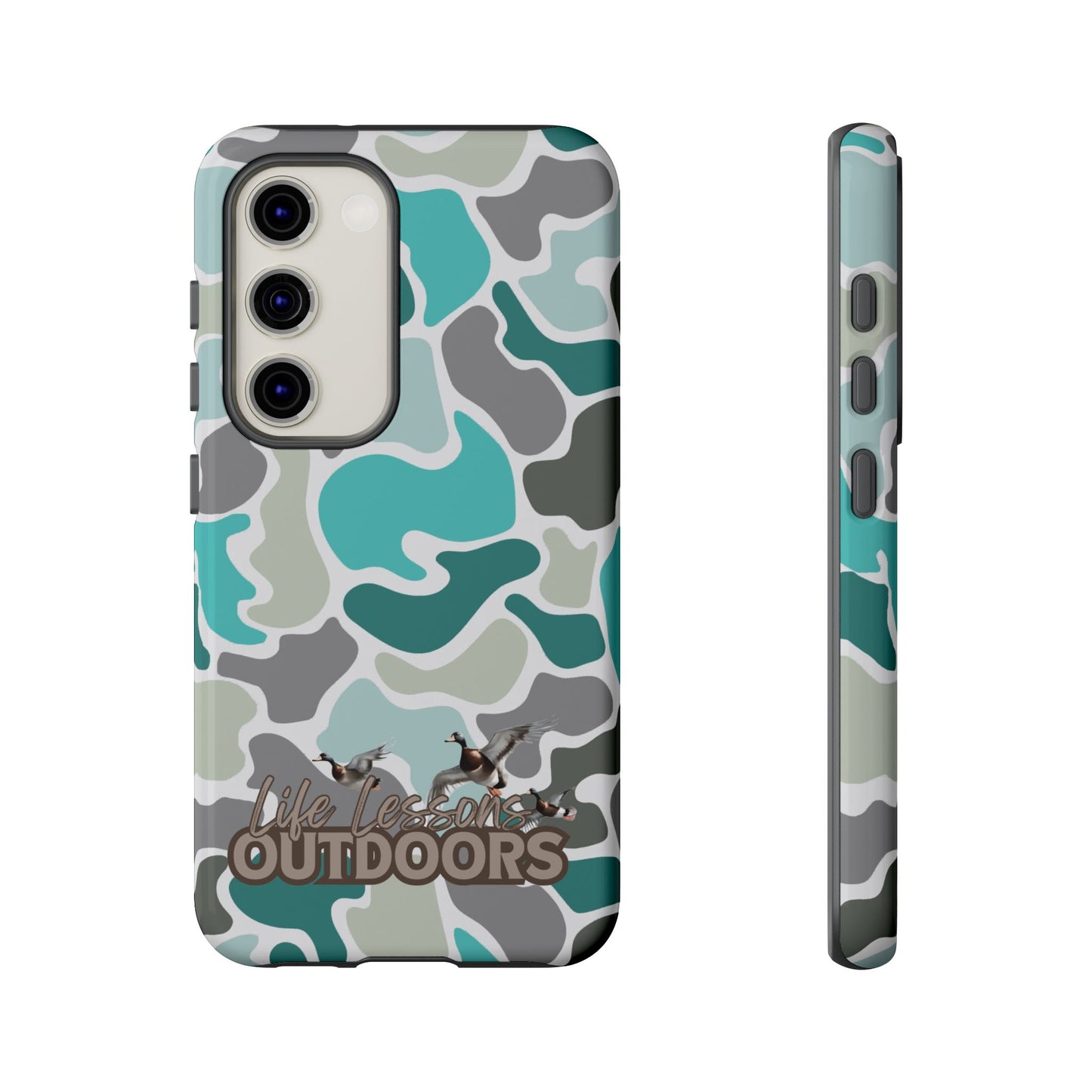 Turqoise old school camo Phone Case - Life Lessons Outdoors
