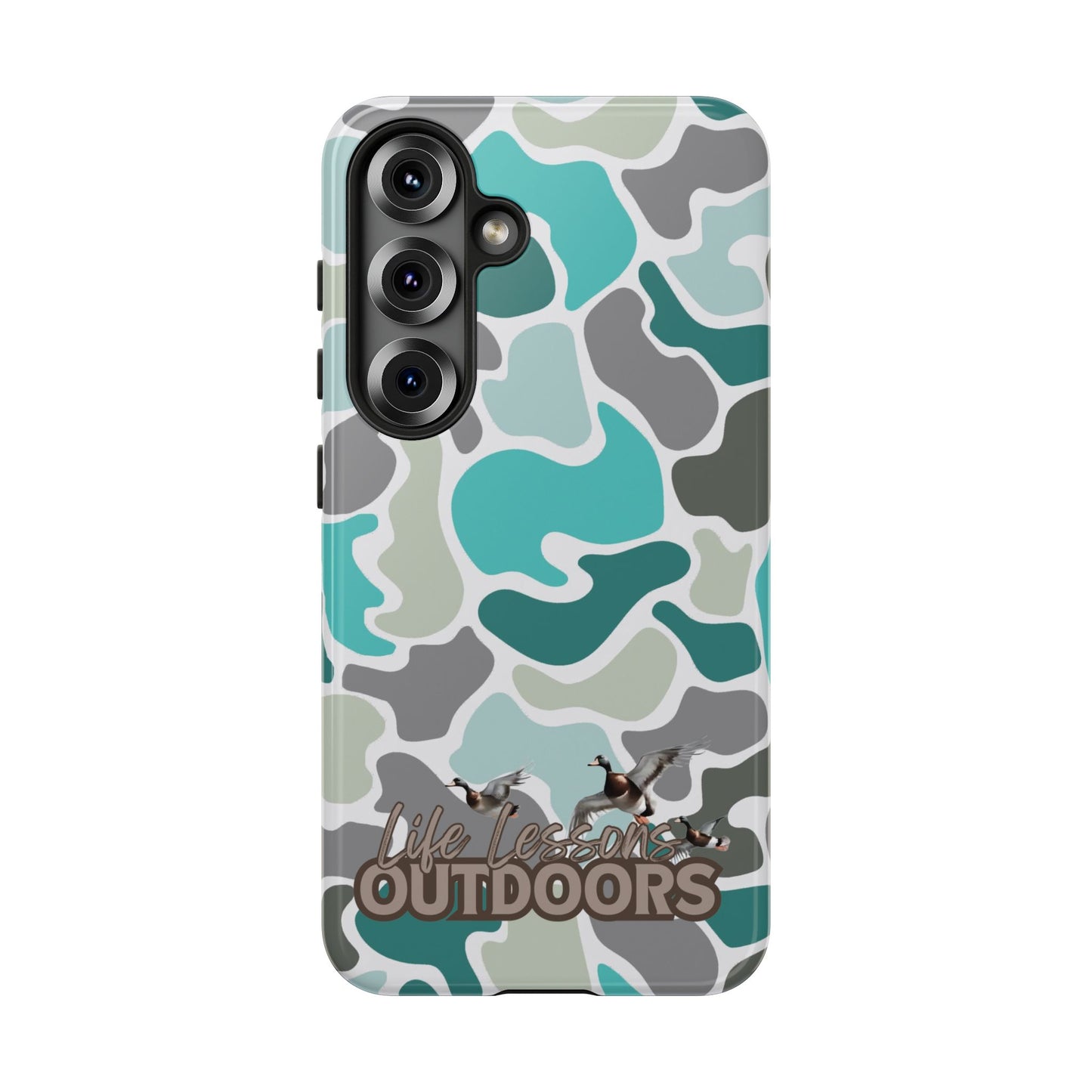 Turqoise old school camo Phone Case - Life Lessons Outdoors