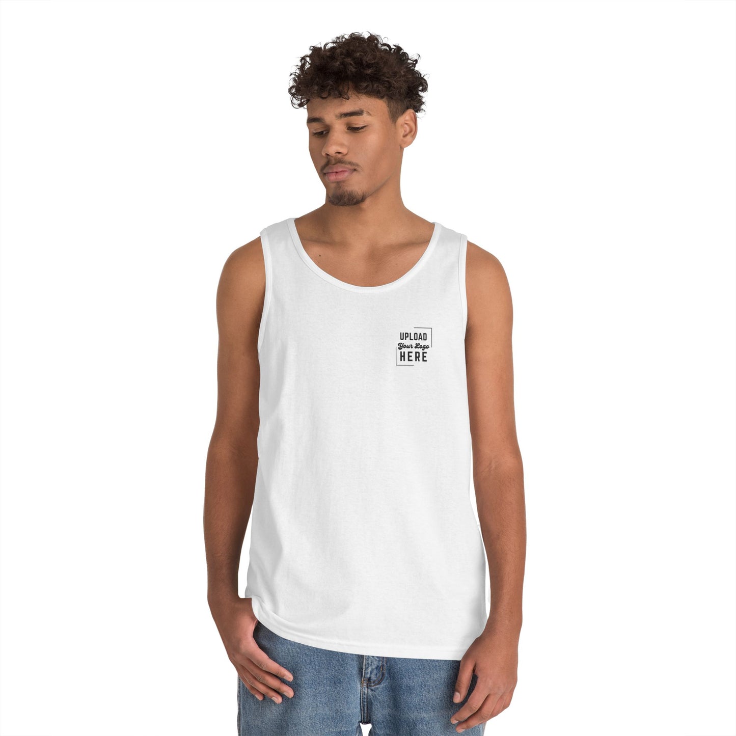 Gildan Unisex Customizable Tank - Small Left Logo + Back