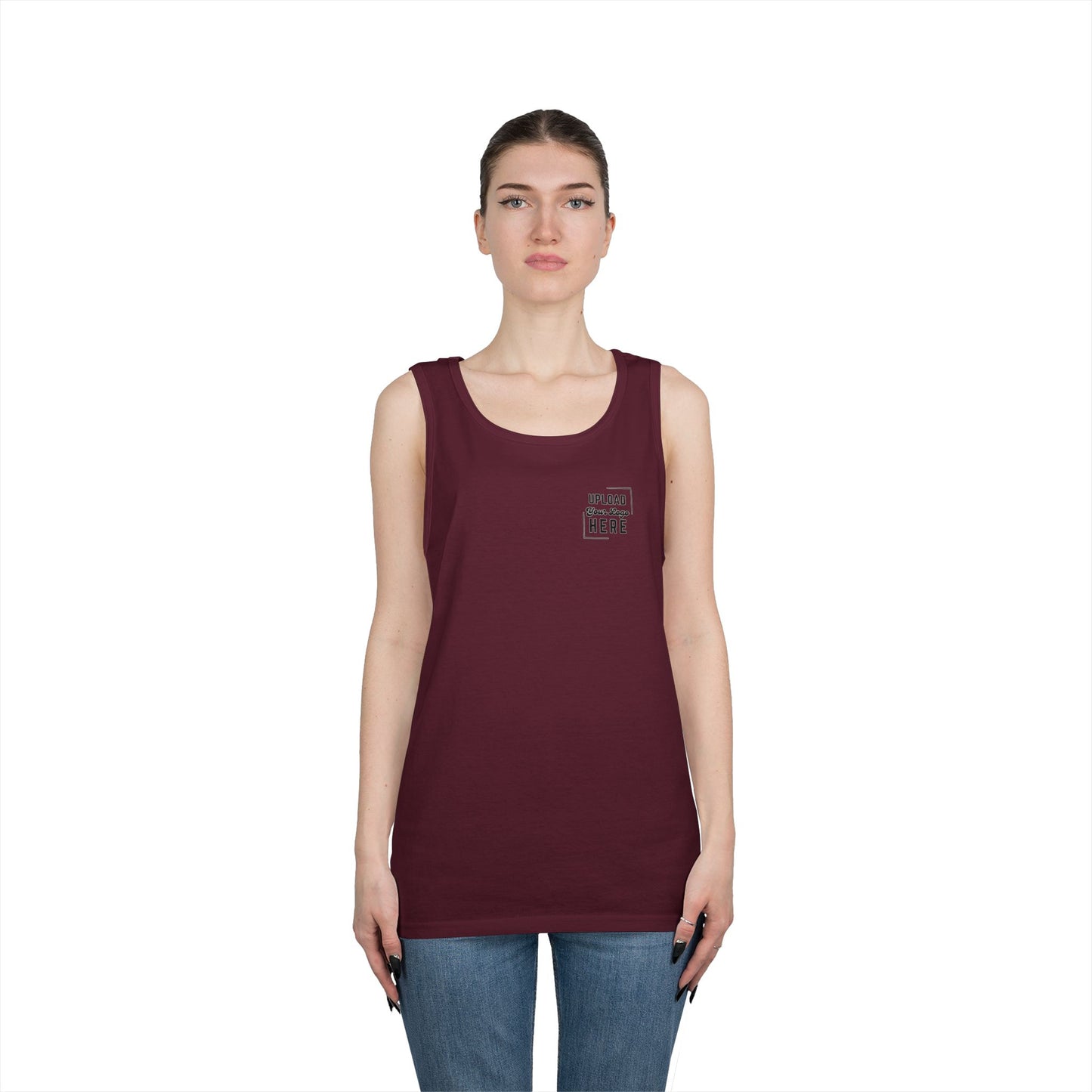Gildan Unisex Customizable Tank - Small Left Logo + Back
