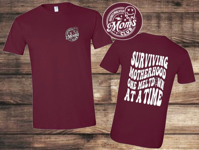 “Surviving motherhood, one meltdown at a time” Tee