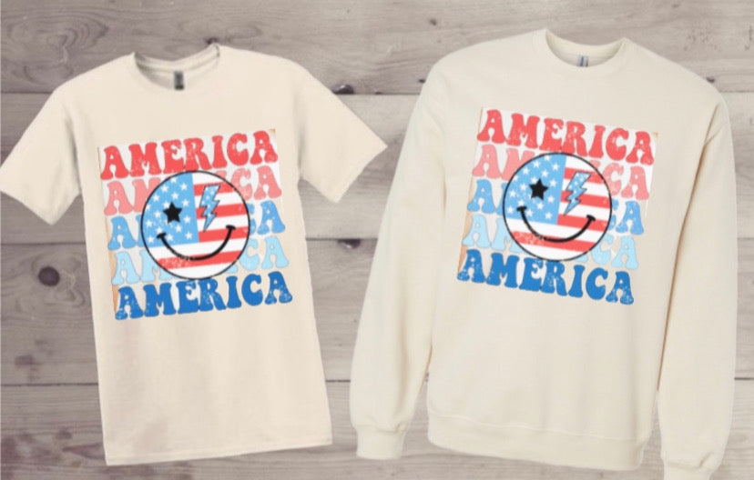 “America stacked RedWhite&Blue”