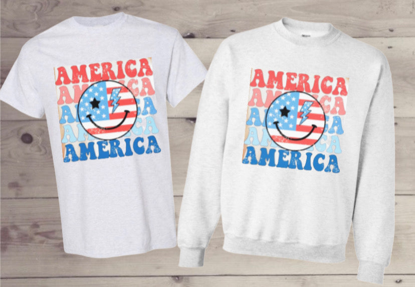 “America stacked RedWhite&Blue”