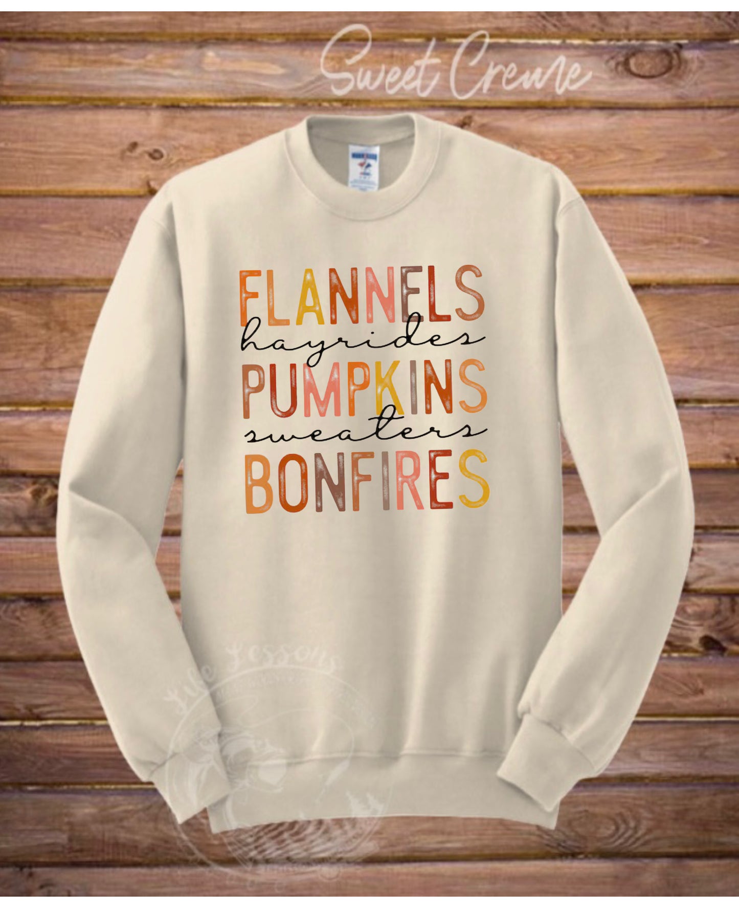 “Flannels, Pumpkins,Bonfires” Crewneck