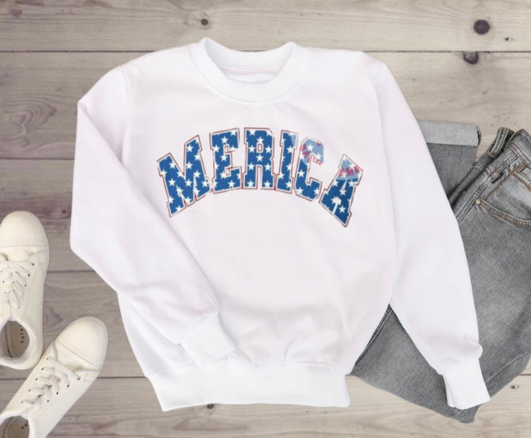 MERICA’ Fleece Crewneck