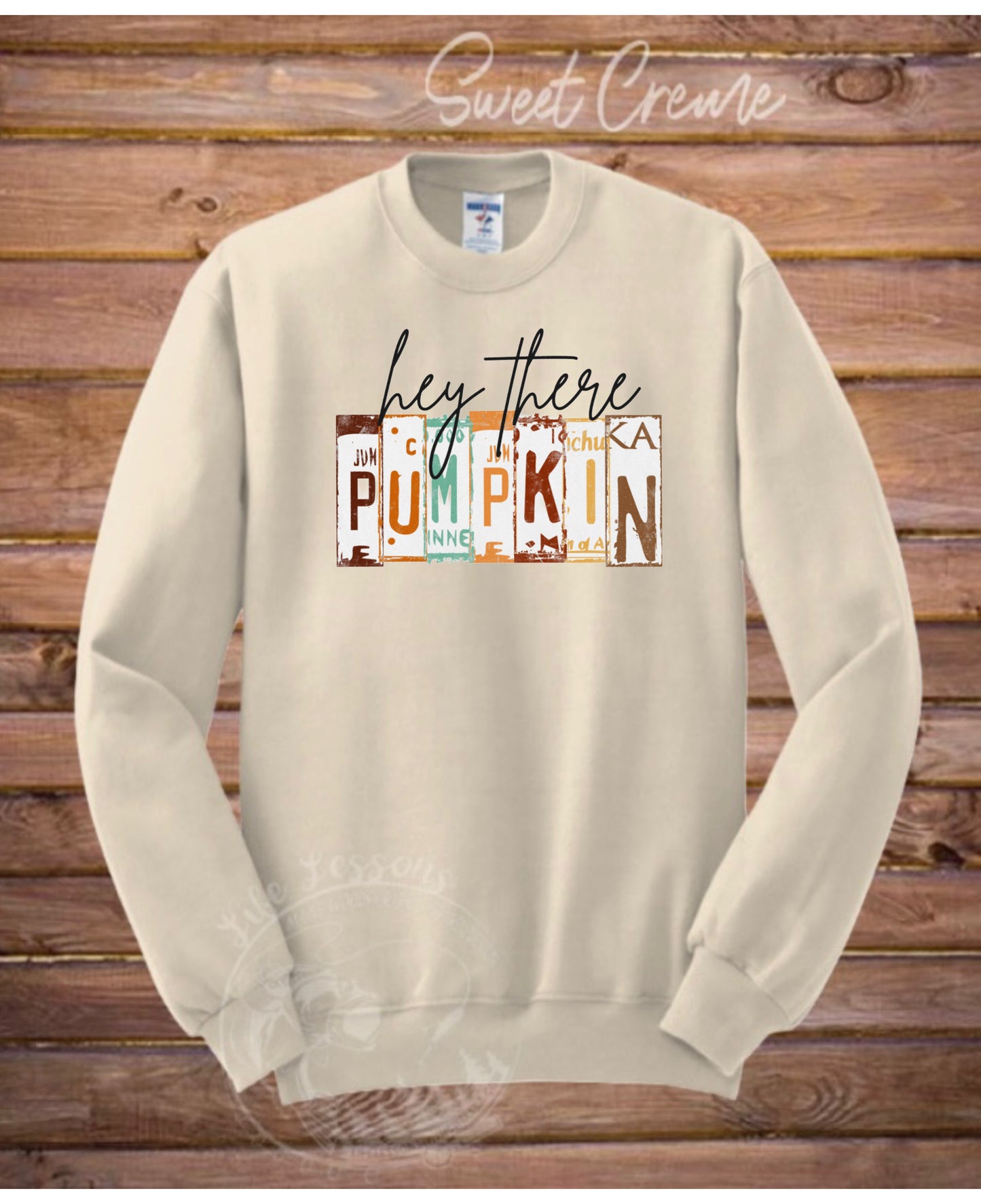 “Hey there Pumpkin” Plate Fleece Crewneck