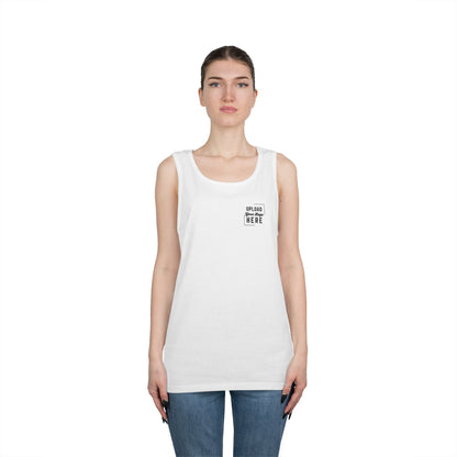 Gildan Unisex Customizable Tank - Small Left Logo + Back