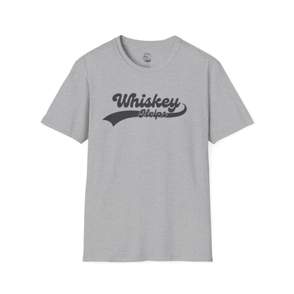 Whiskey Helps Unisex Softstyle T-Shirt - Fun Casual Tee for Whiskey Lovers