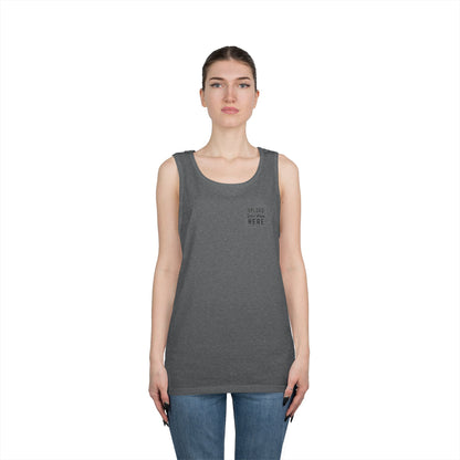 Gildan Unisex Customizable Tank - Small Left Logo + Back