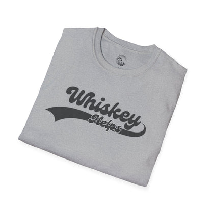 Whiskey Helps Unisex Softstyle T-Shirt - Fun Casual Tee for Whiskey Lovers