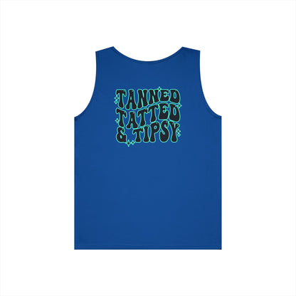 Unisex Heavy Cotton Tank Top - Tanned Tatted & Tipsy Graphic Tee