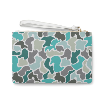 Trendy Turquoise Camo Clutch Bag - Perfect for Outdoor Adventures