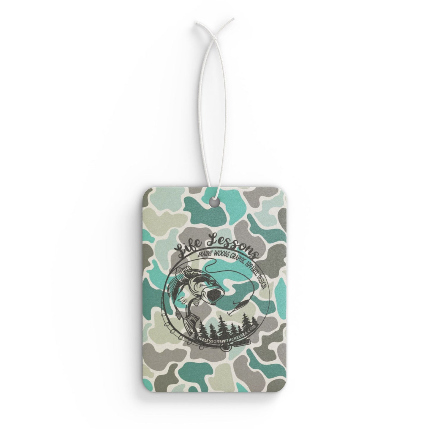 Turquoise Camo Car Air Freshener - Adventure Vibes