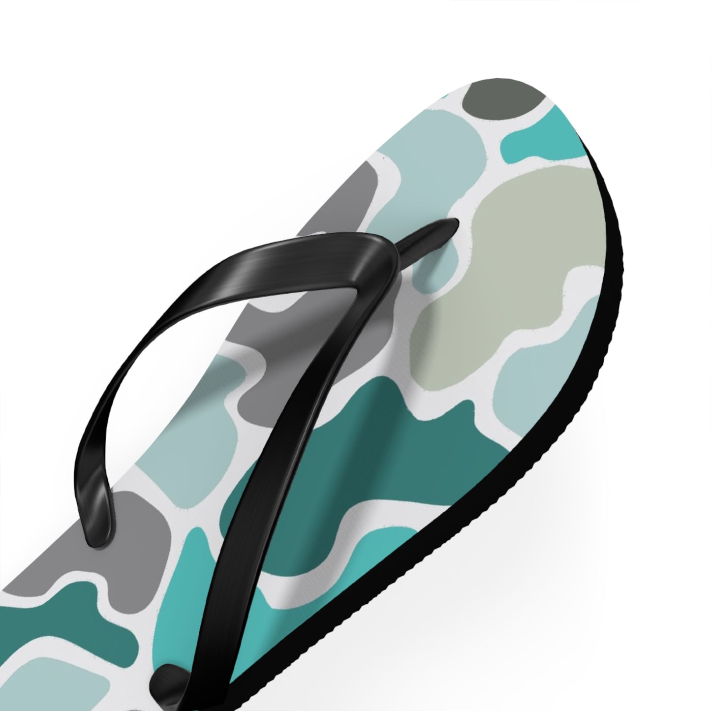 Turqois Camo Flip Flops - Comfortable Summer Sandals
